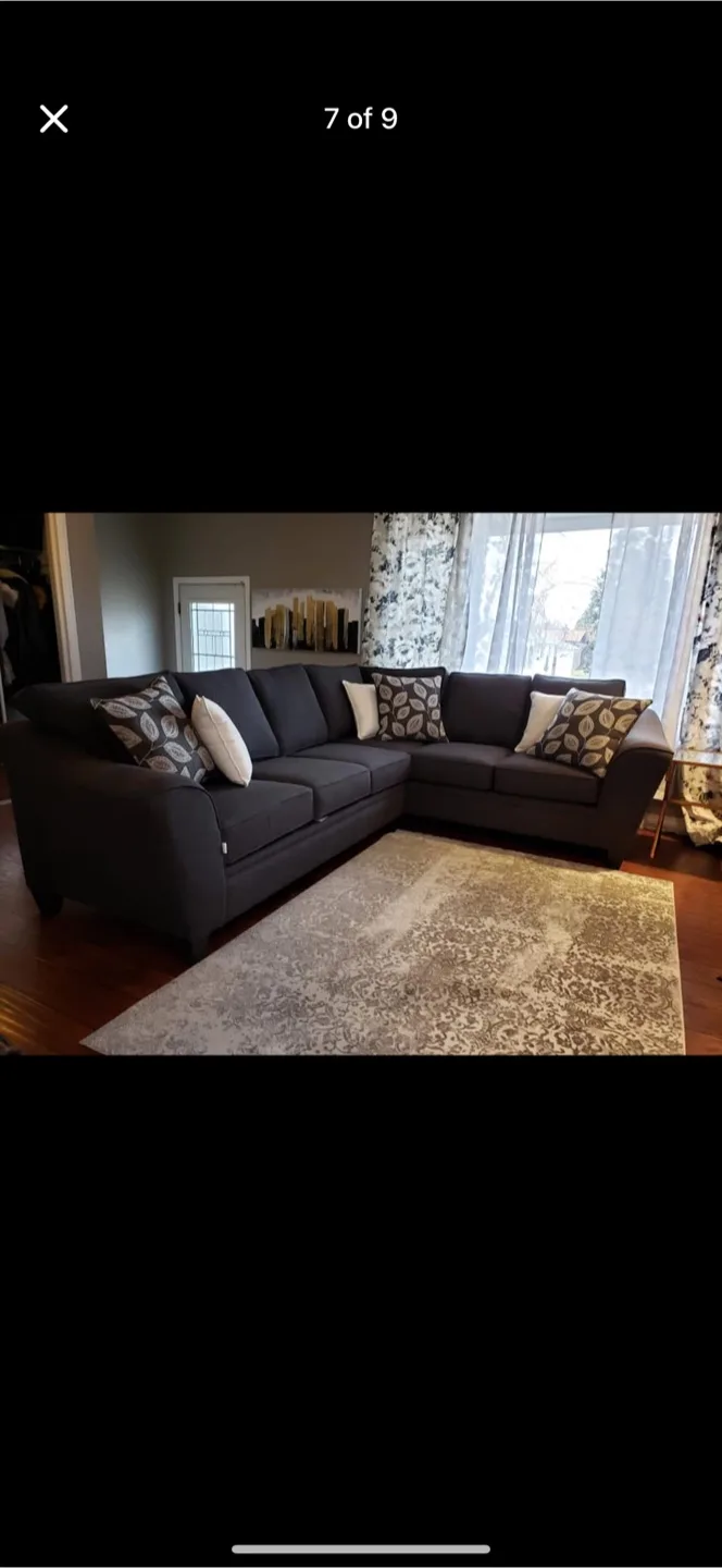 Chenille Ivory Sectional thumbnail