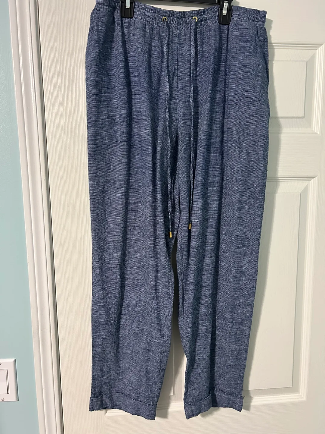 Ellen Tracy Linen Pants - Size L thumbnail