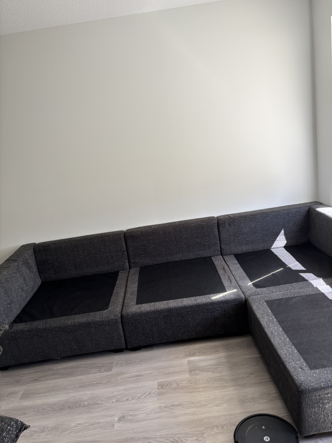 Grey Sectional Sofa with Ottoman - photo 3