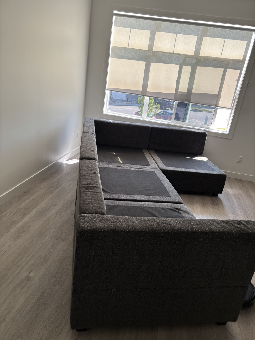 Grey Sectional Sofa with Ottoman - photo 2