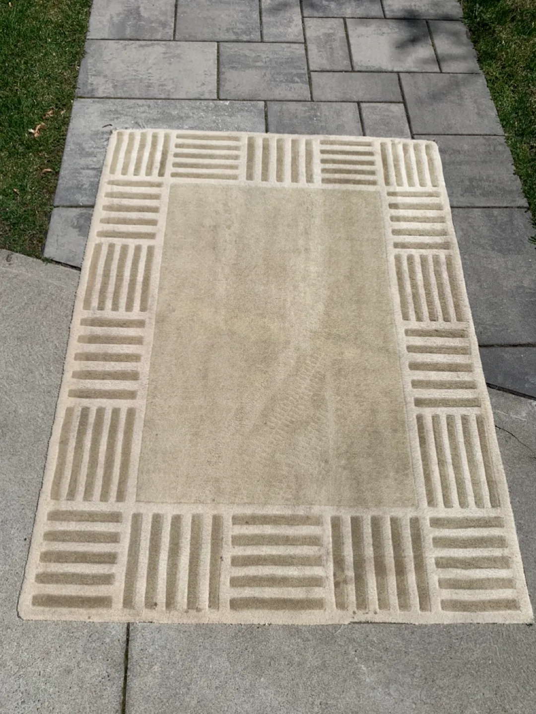 Beige Area Rug - 4ft x 5ft thumbnail