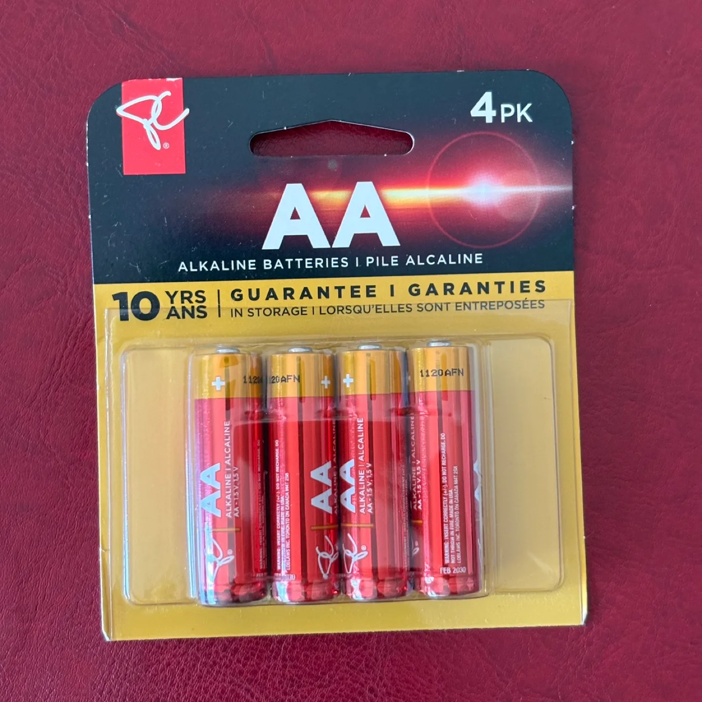 PC AA Alkaline Batteries - 4 Pack thumbnail