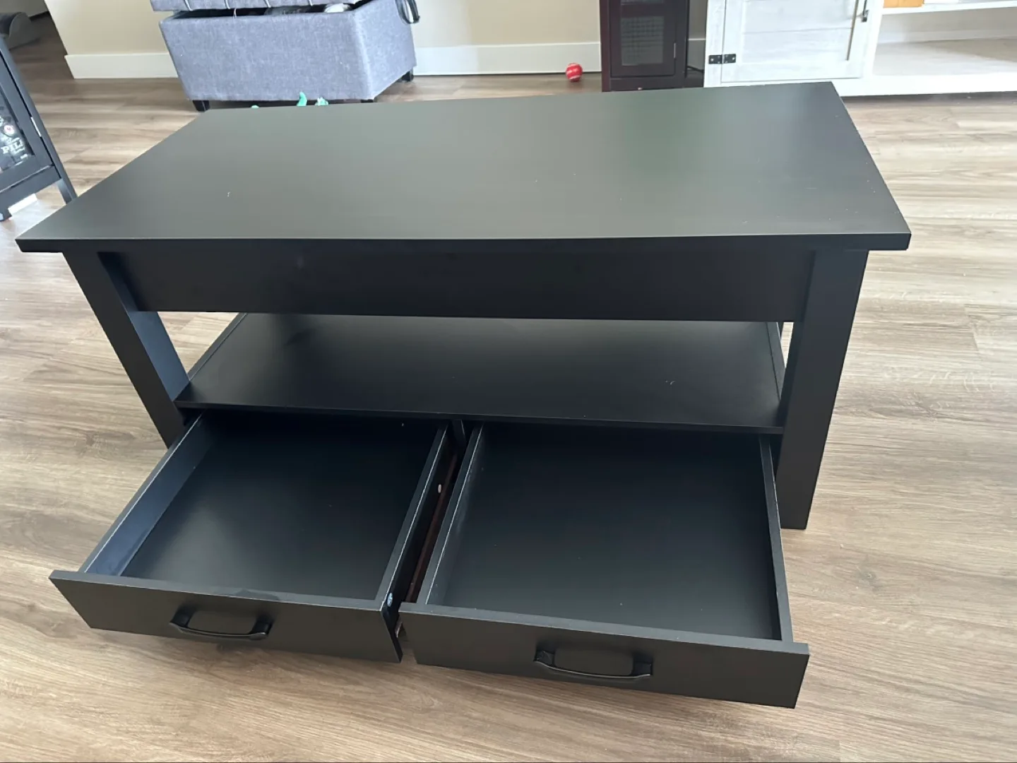 Black Lift Top Coffee Table with Storage thumbnail