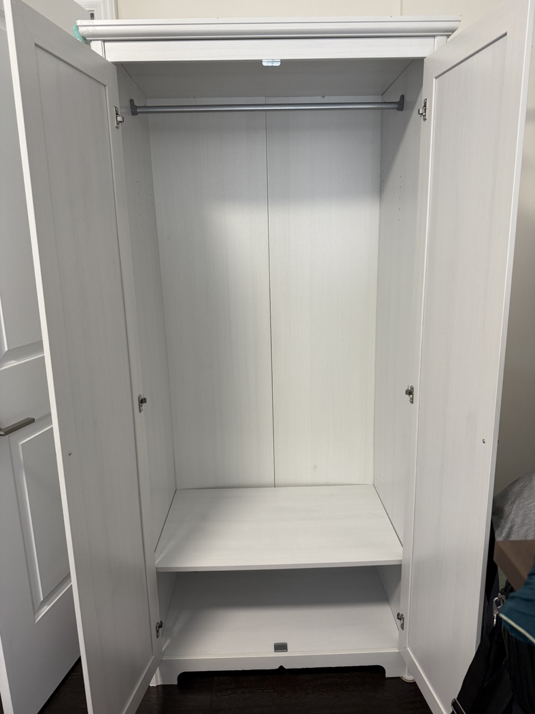 White Wardrobe with Shelves - photo 5