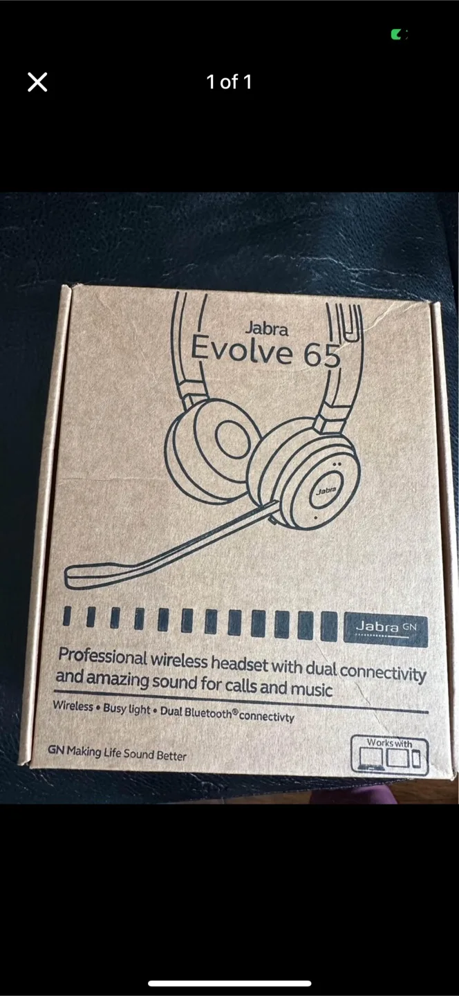 Jabra Evolve 65 Wireless Headset - New in Box thumbnail