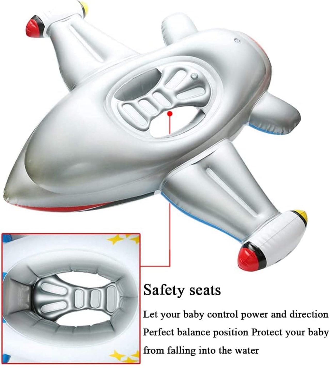 New Inflatable Airplane Baby Pool Float - photo 3