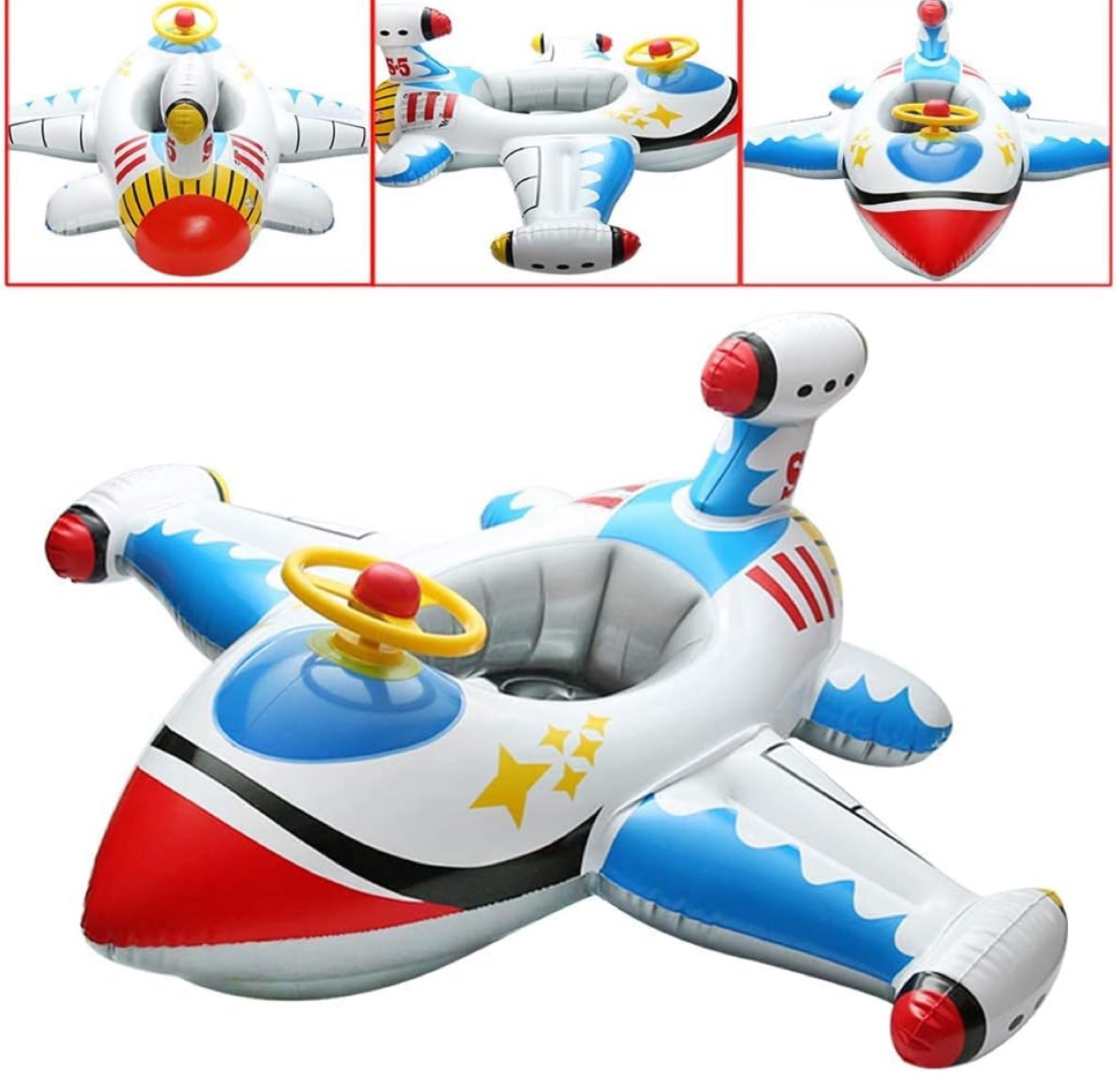 New Inflatable Airplane Baby Pool Float - photo 5