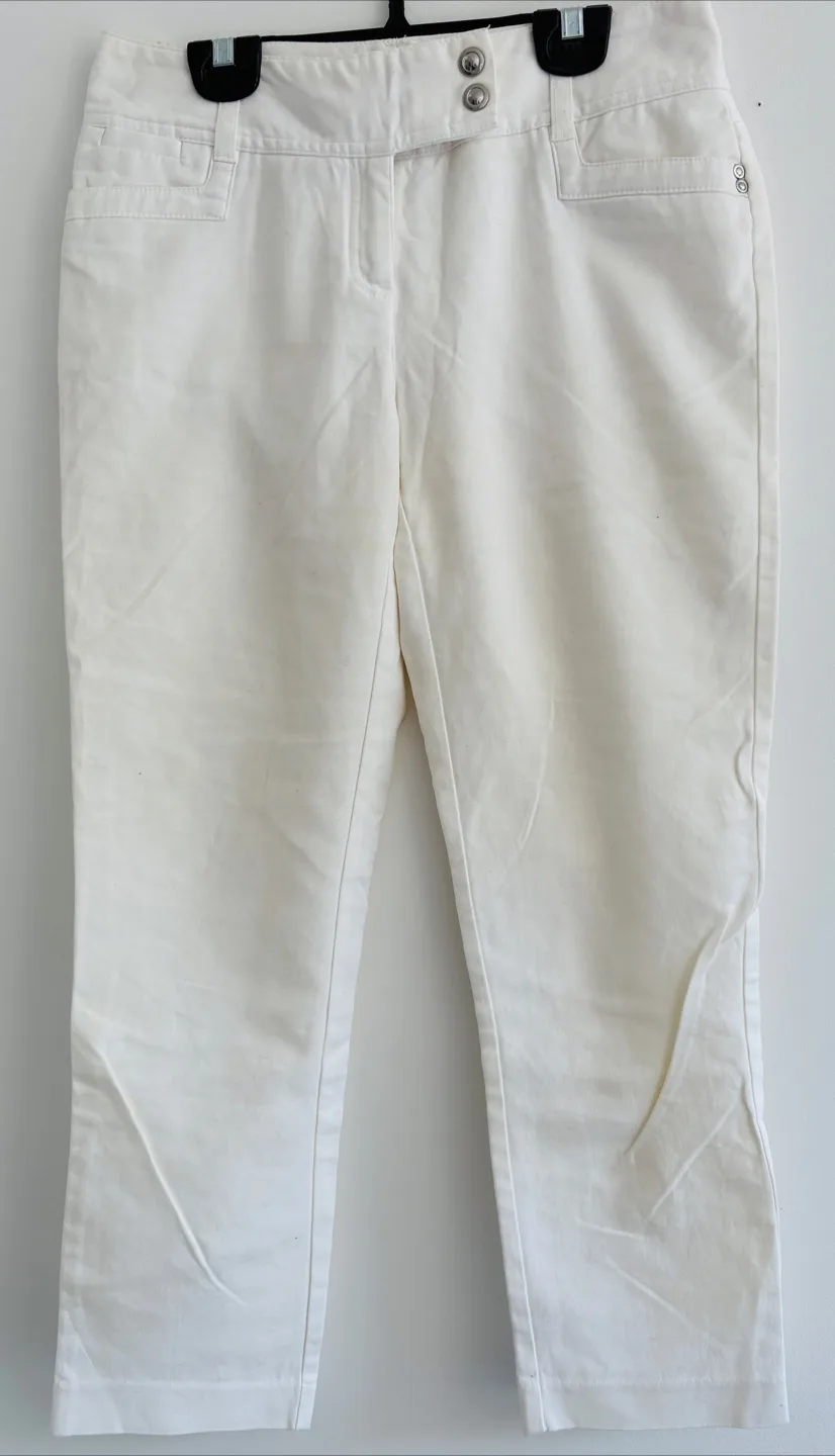 A Very Stylish Style&co. White Stretch Pants - Size 6 thumbnail