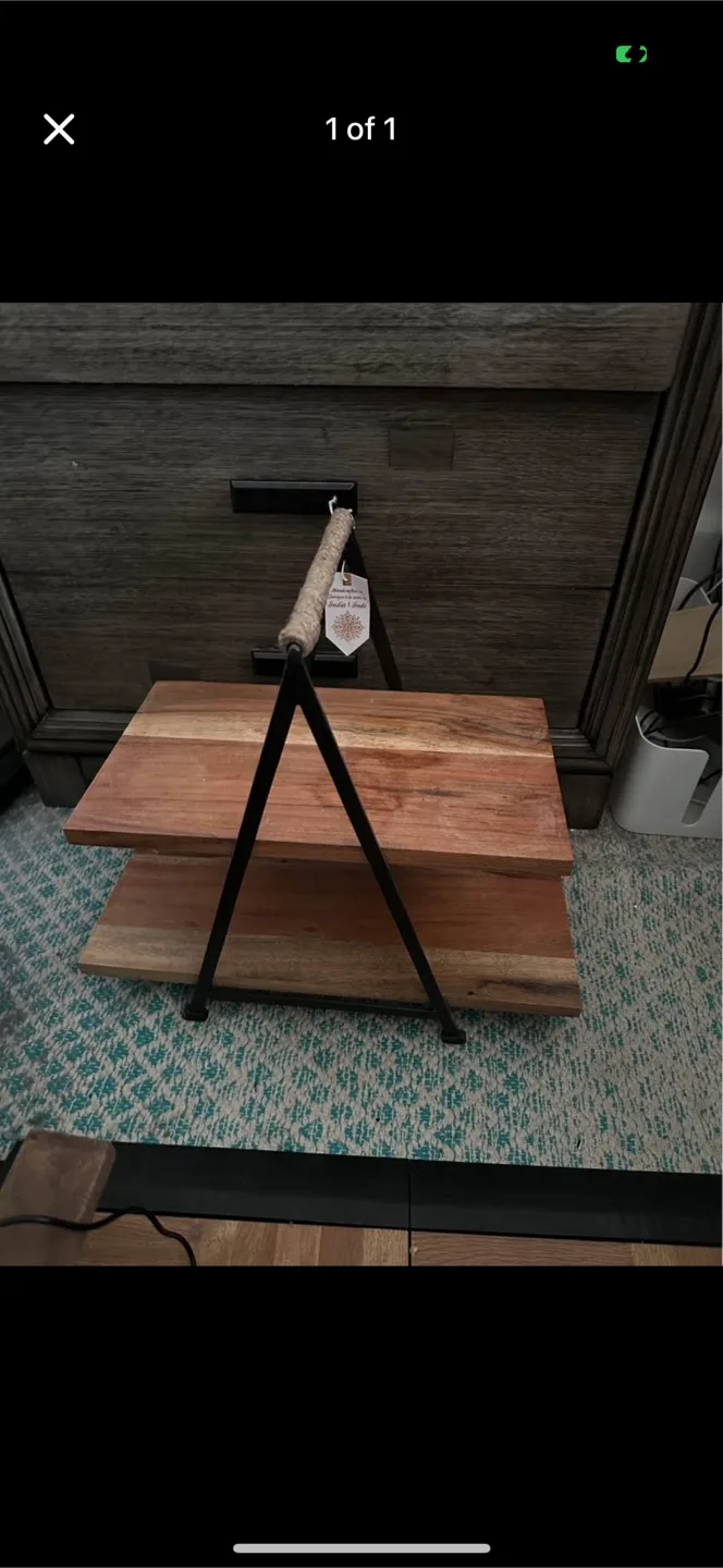 Wood & Metal Tiered Serving Stand thumbnail