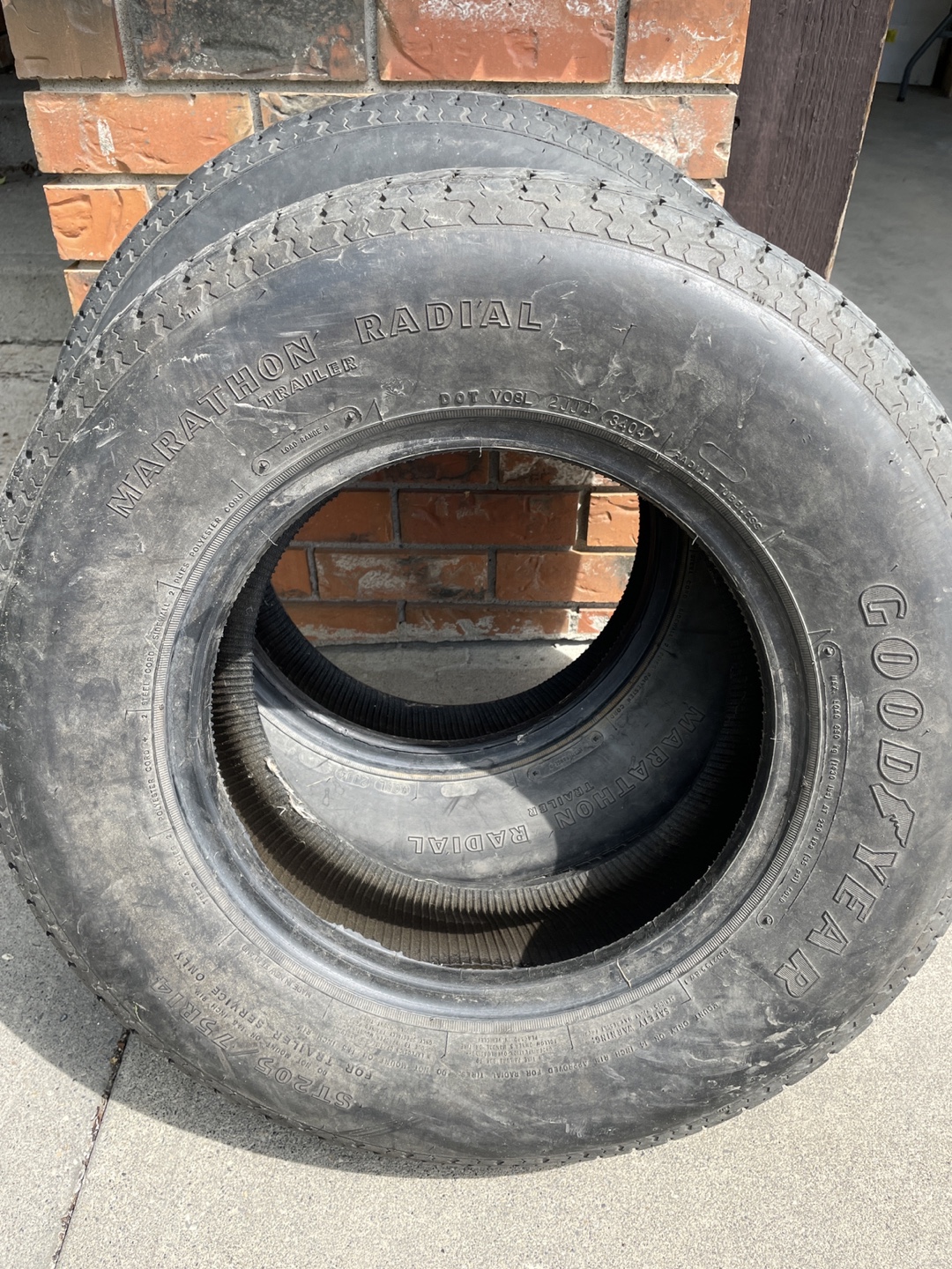 Pair of Goodyear Marathon Radial Trailer Tires