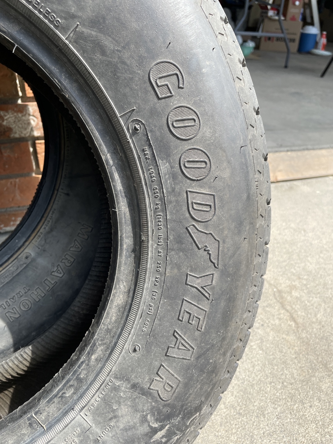 Pair of Goodyear Marathon Radial Trailer Tires - photo 2