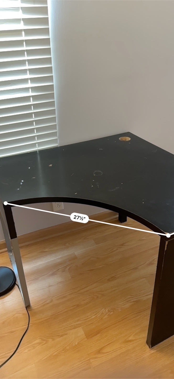 Black L-Shaped Corner Desk - photo 5