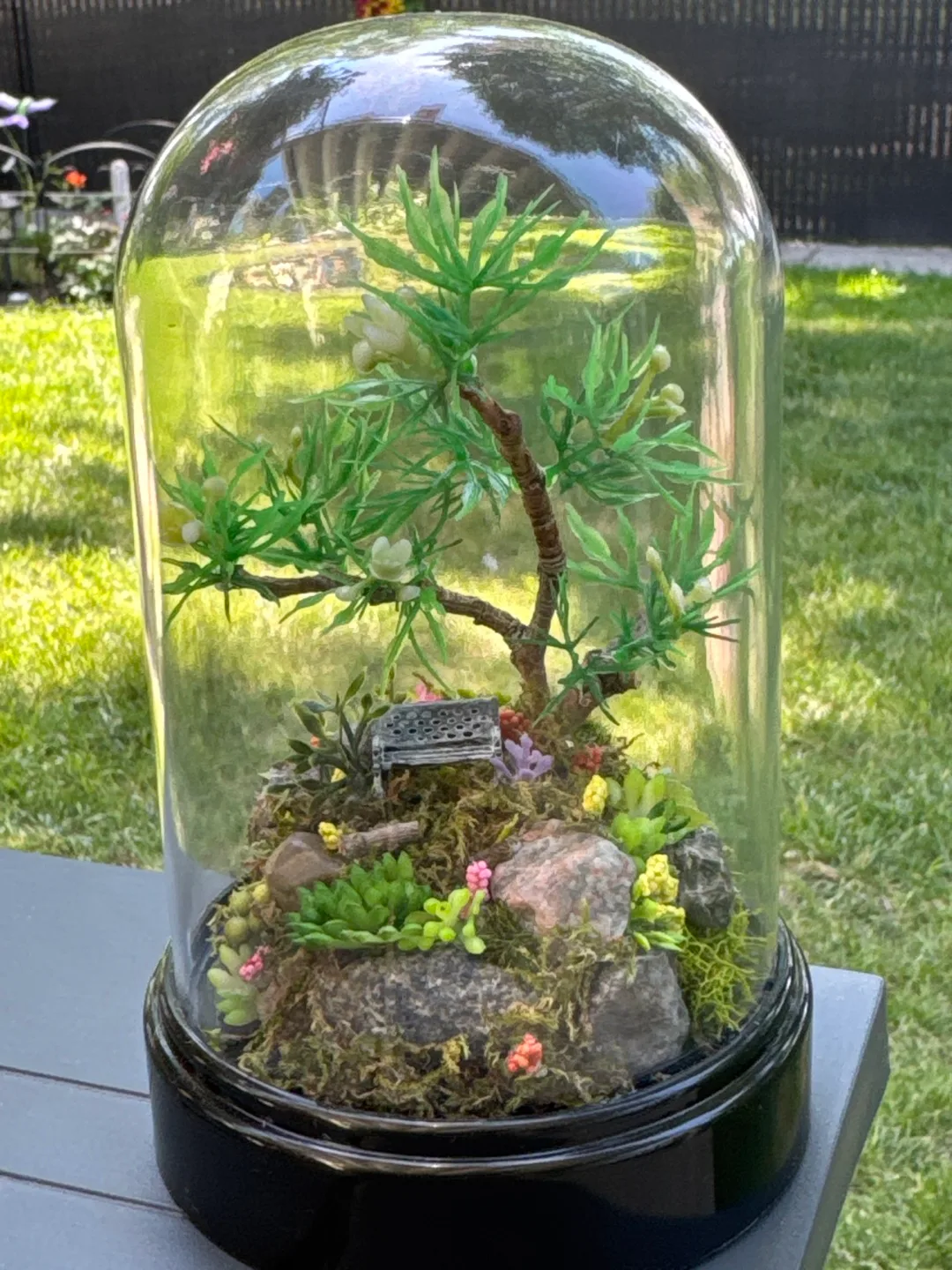 Miniature Faux Bonsai Terrarium Dome thumbnail