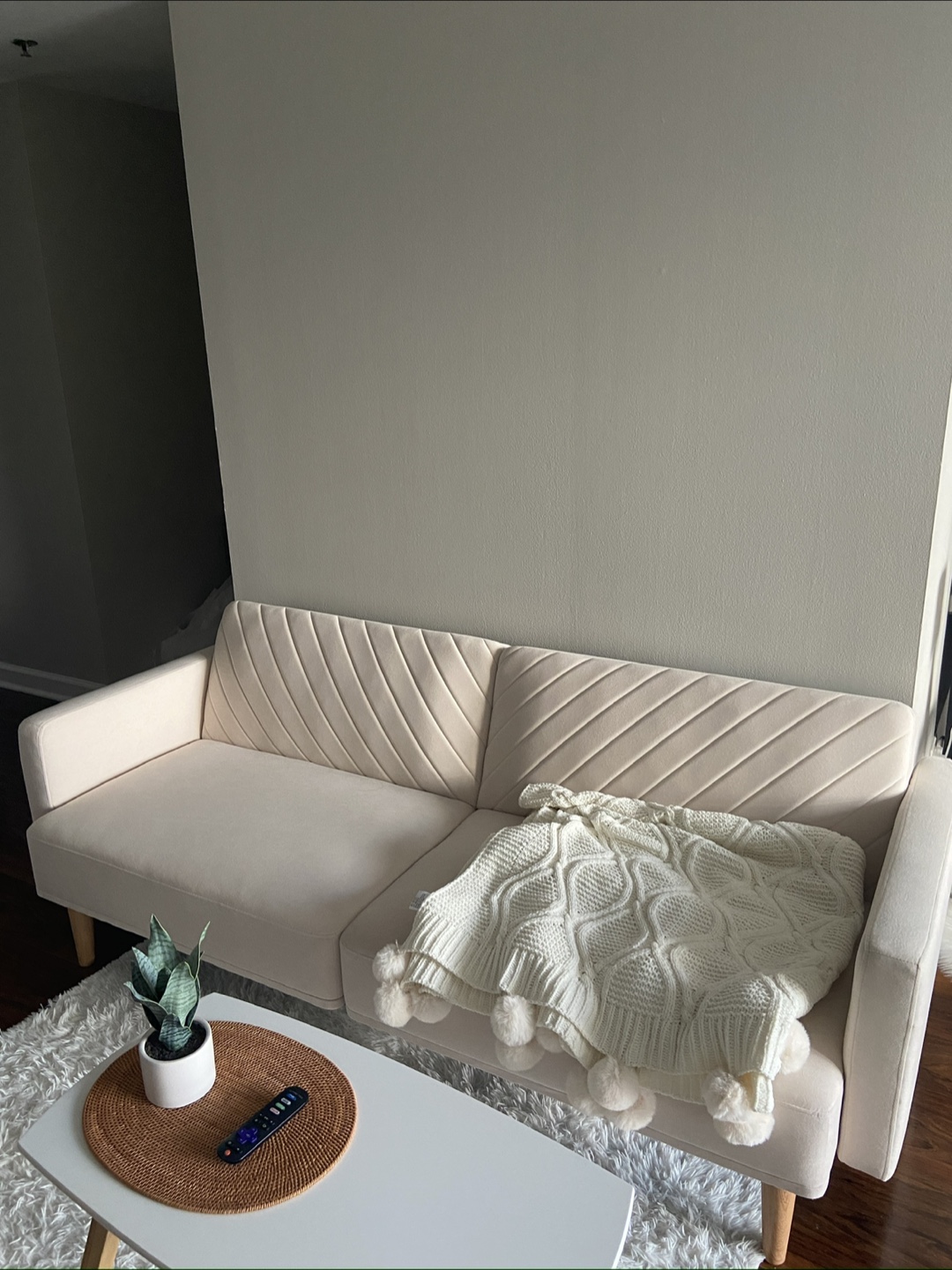 Beige Futon Sofa