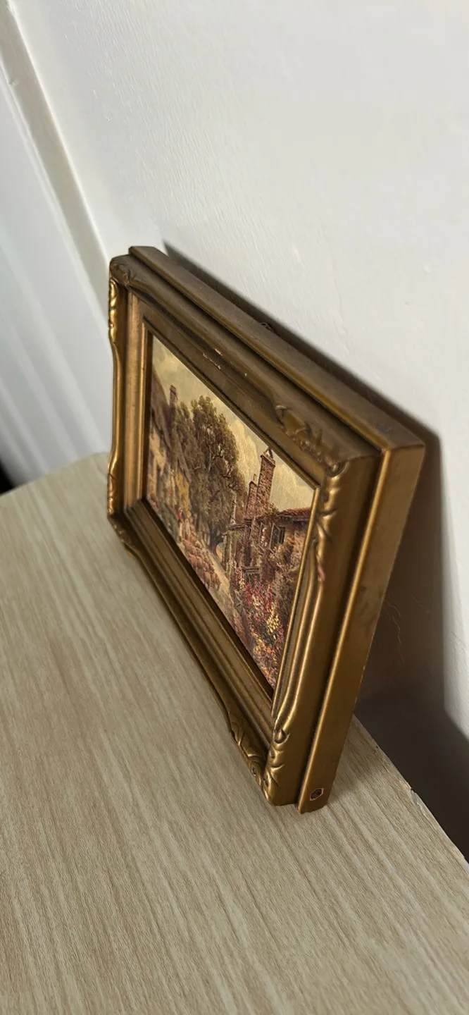 Small antique wood frame. Vintage Print thumbnail