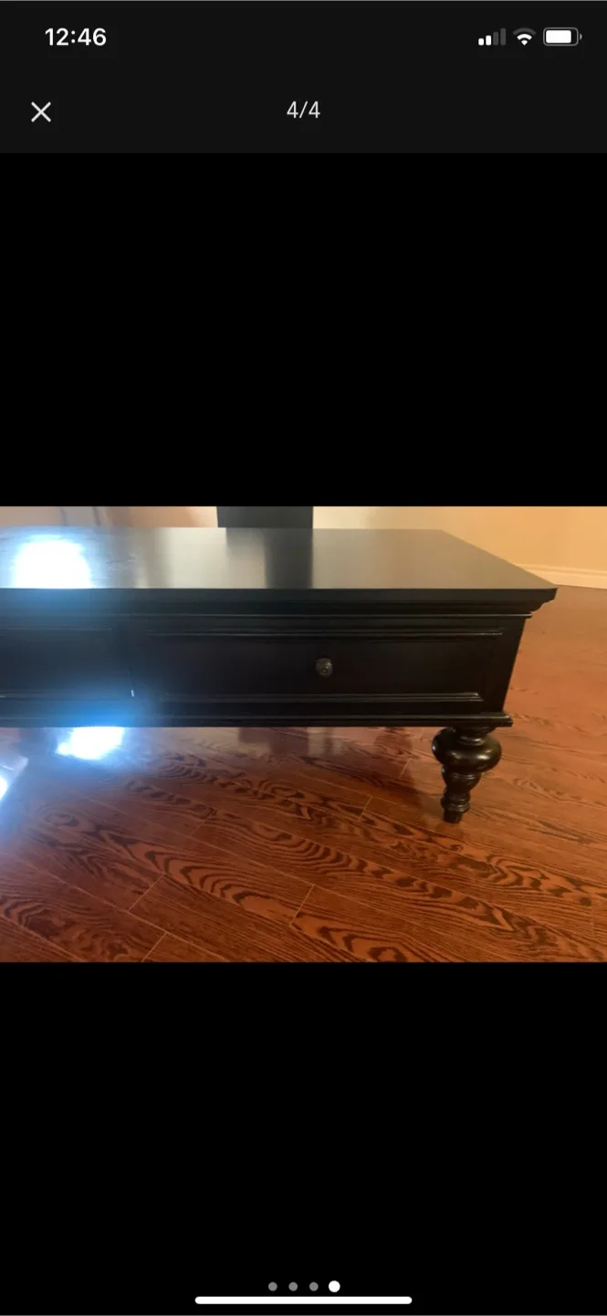 Black Coffee Table with Drawers image indicator(2)