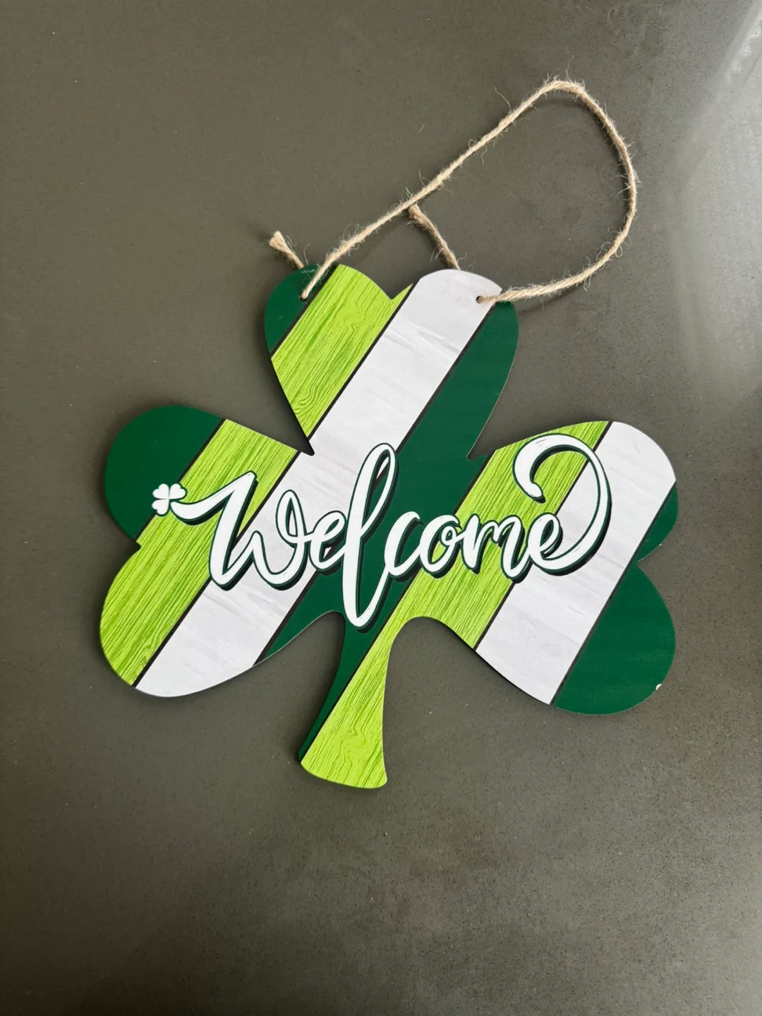 St. Patrick's Day Shamrock Welcome Sign thumbnail