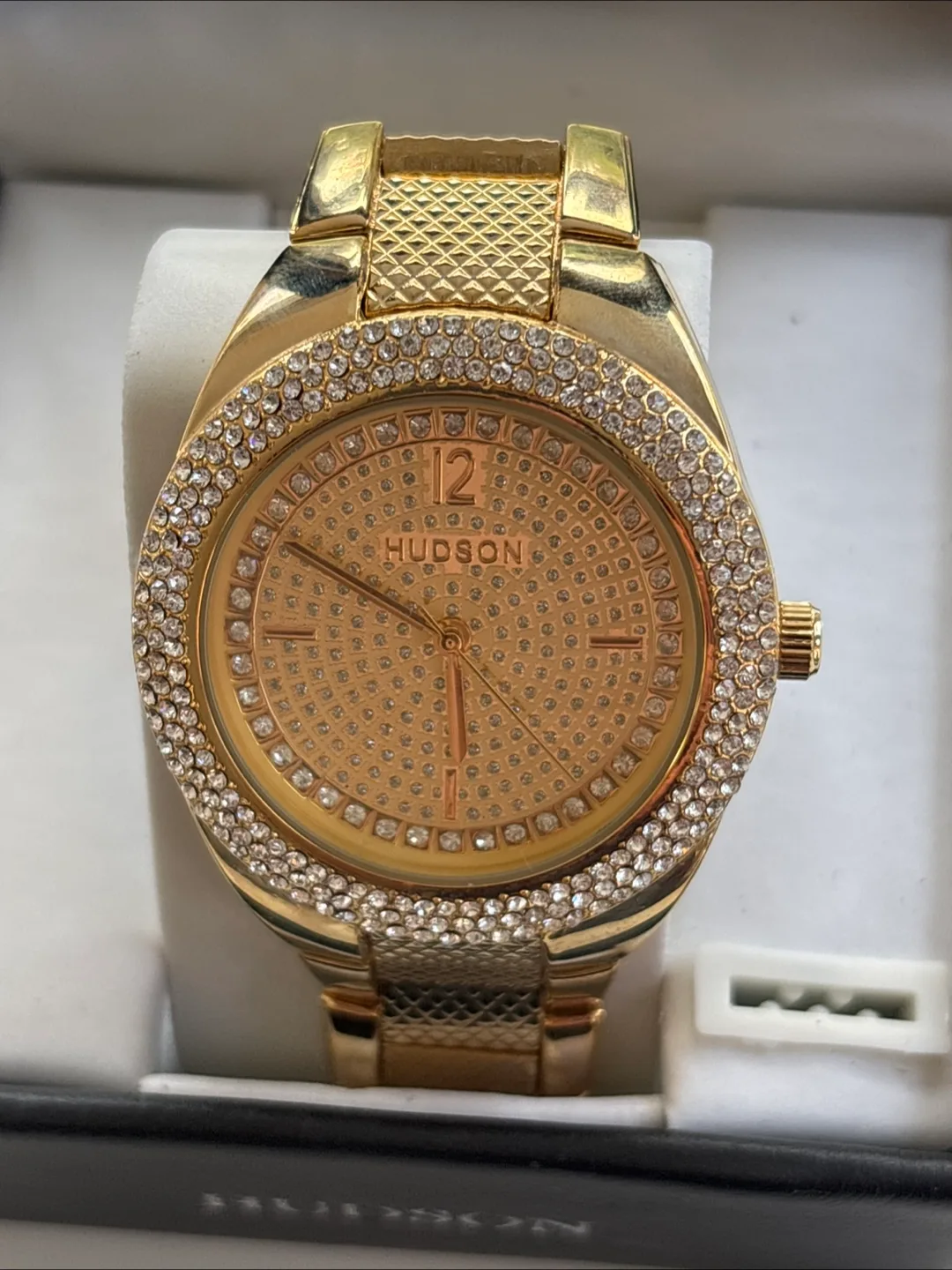 Hudson Gold Watch with Rhinestones image indicator(4)