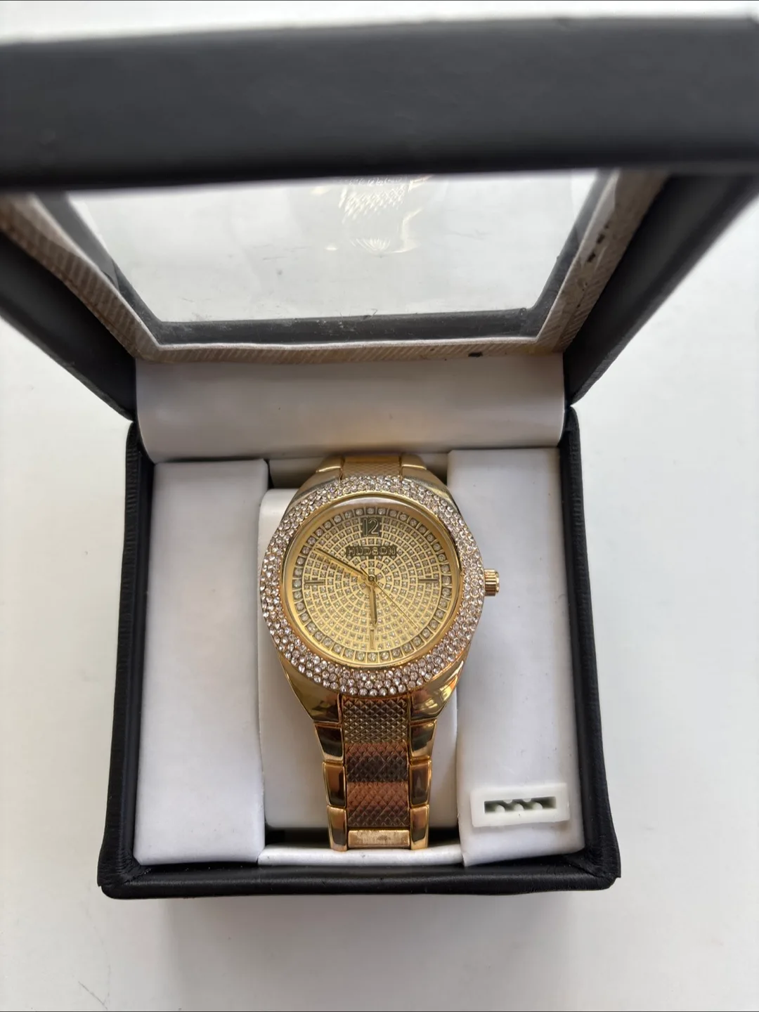 Hudson Gold Watch with Rhinestones thumbnail