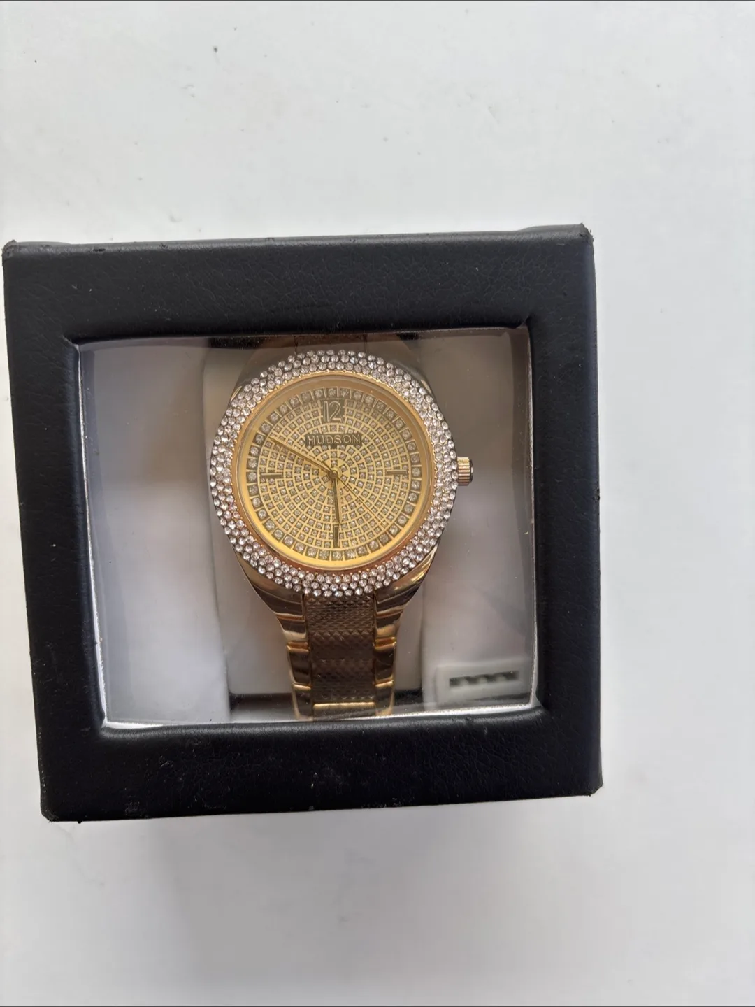 Hudson Gold Watch with Rhinestones image indicator(2)