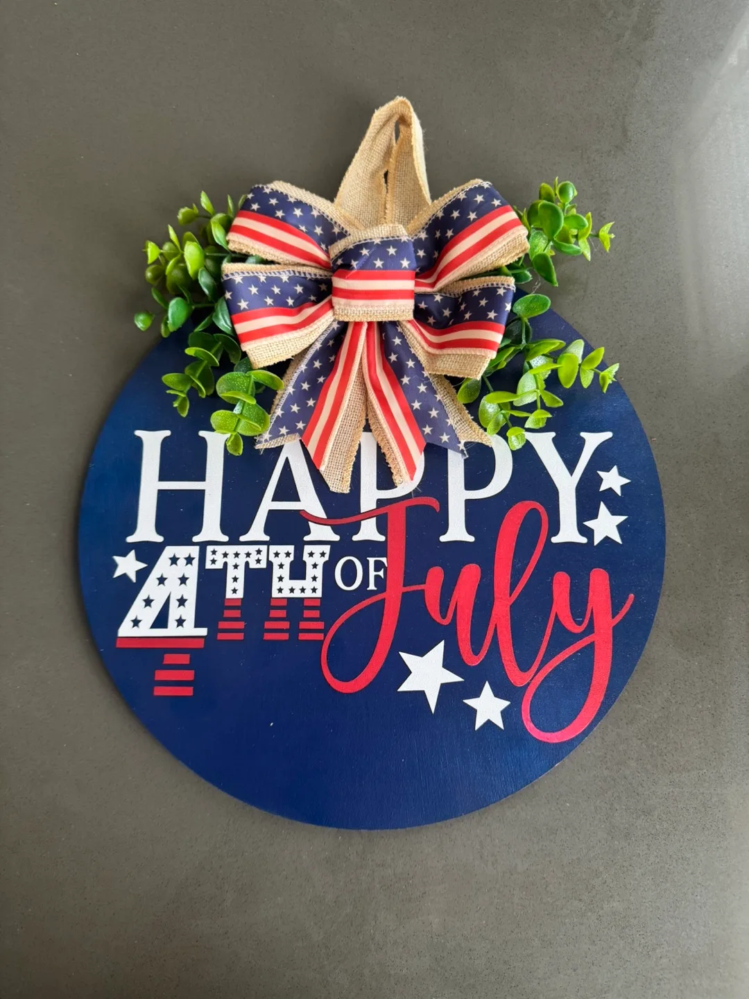Happy 4th of July Door Hanger - Patriotic Decor thumbnail