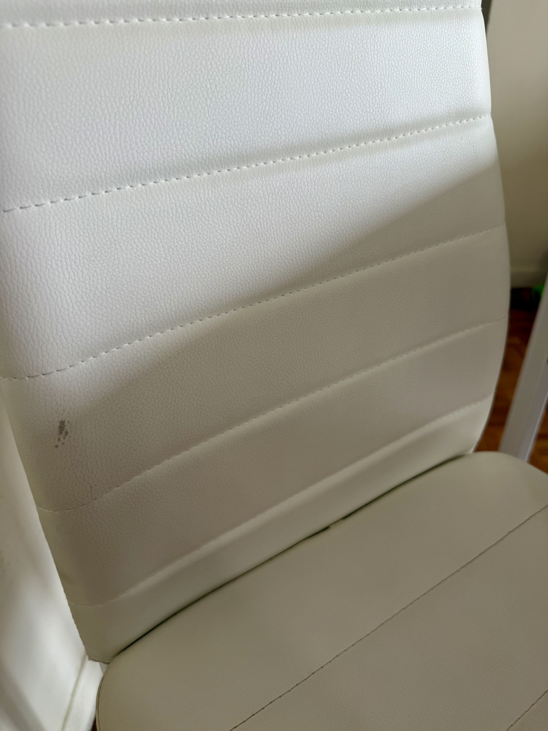 White Glass Top Dining Table with 6 Chairs - photo 3