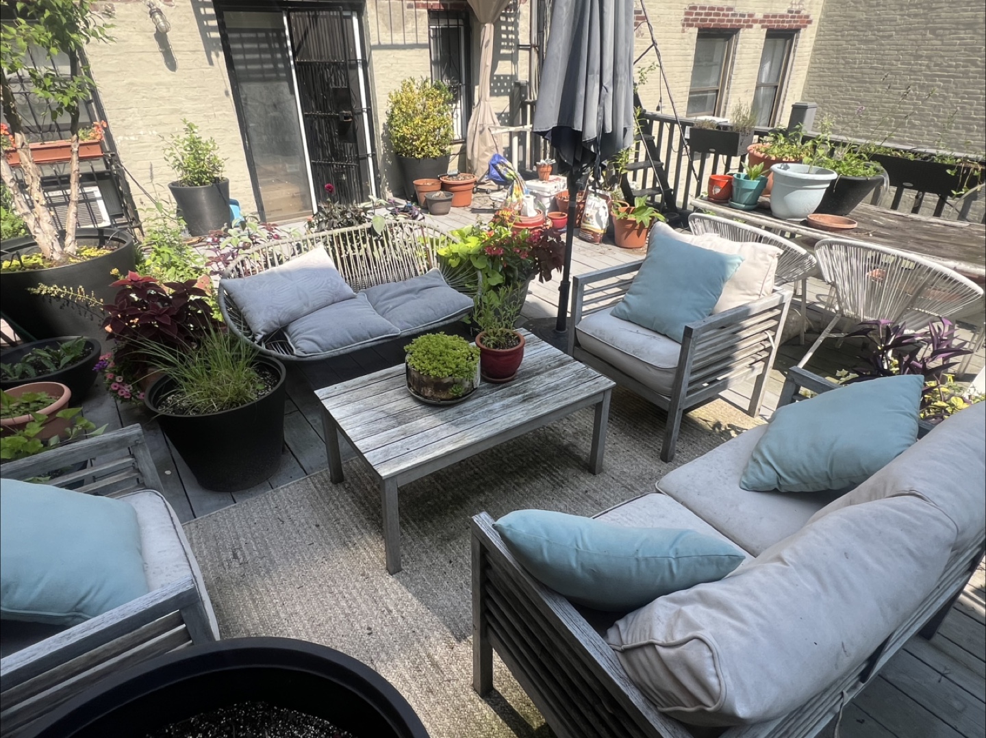Used Outdoor Loveseat, Bench and chairs
