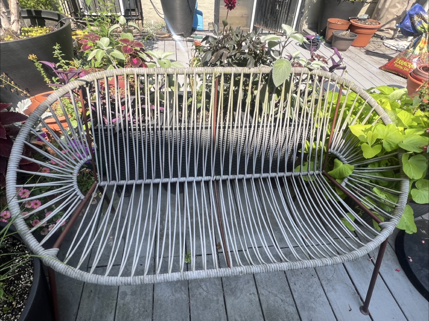 Used Outdoor Loveseat, Bench and chairs - photo 5