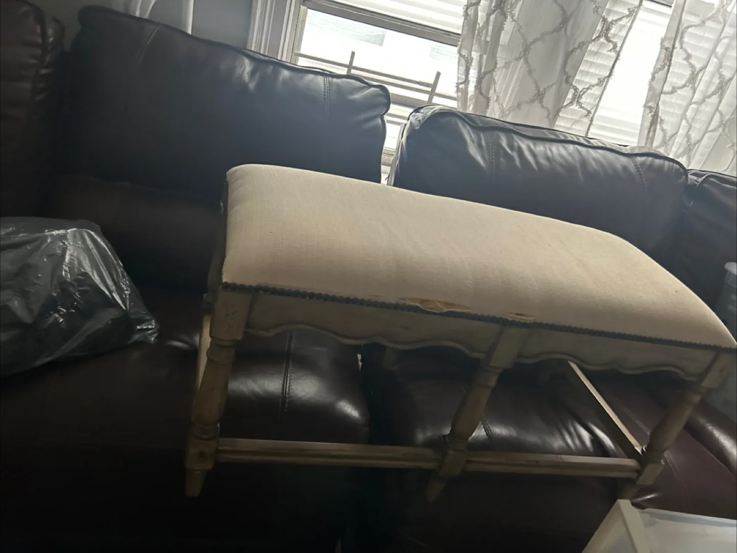 Upholstered Ottoman Foot Stool thumbnail