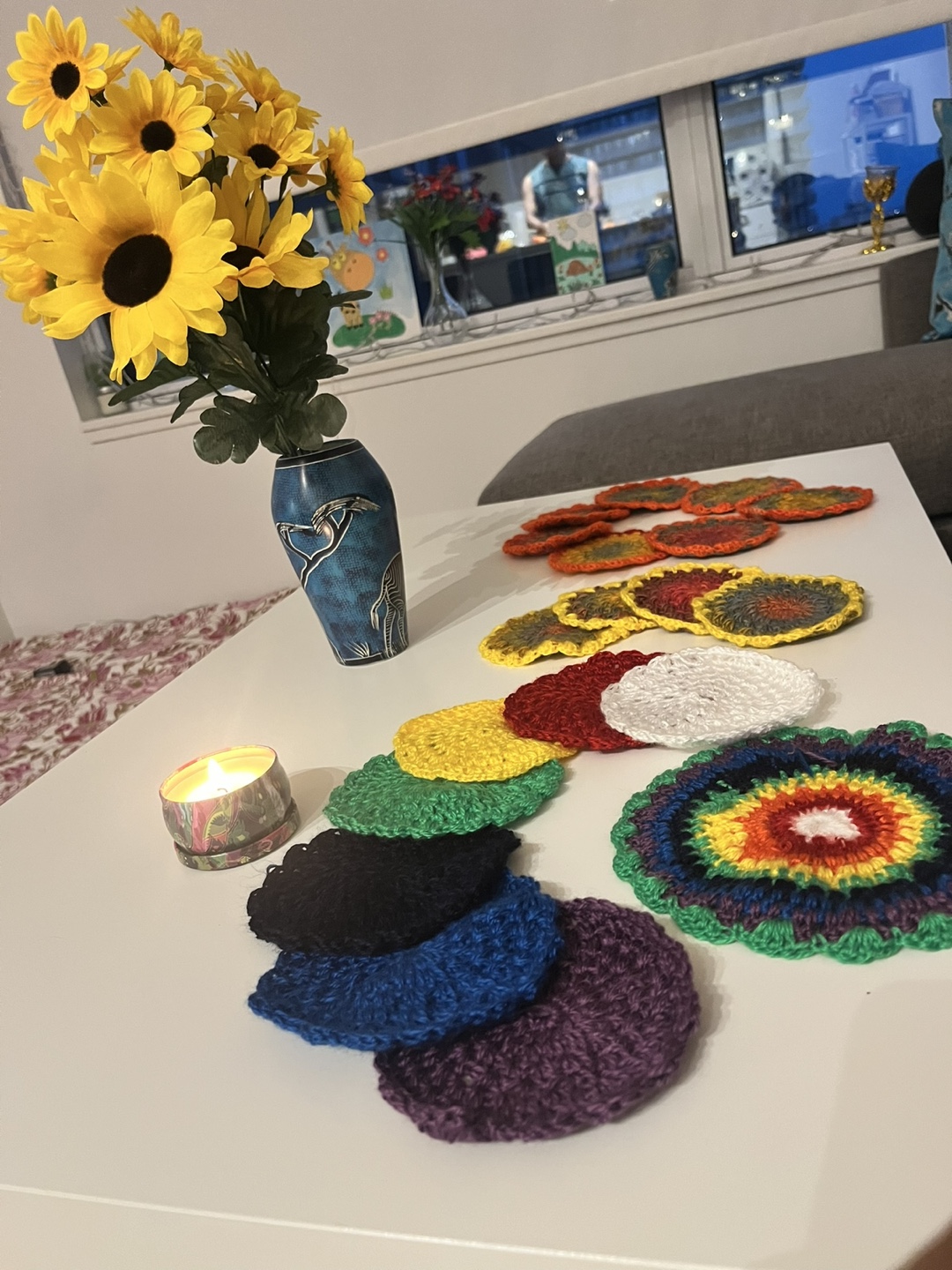 Handmade Crochet Coasters - Set of 8 - photo 3