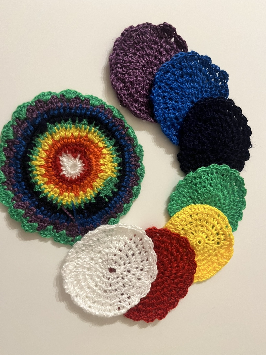 Handmade Crochet Coasters - Set of 8 - photo 2