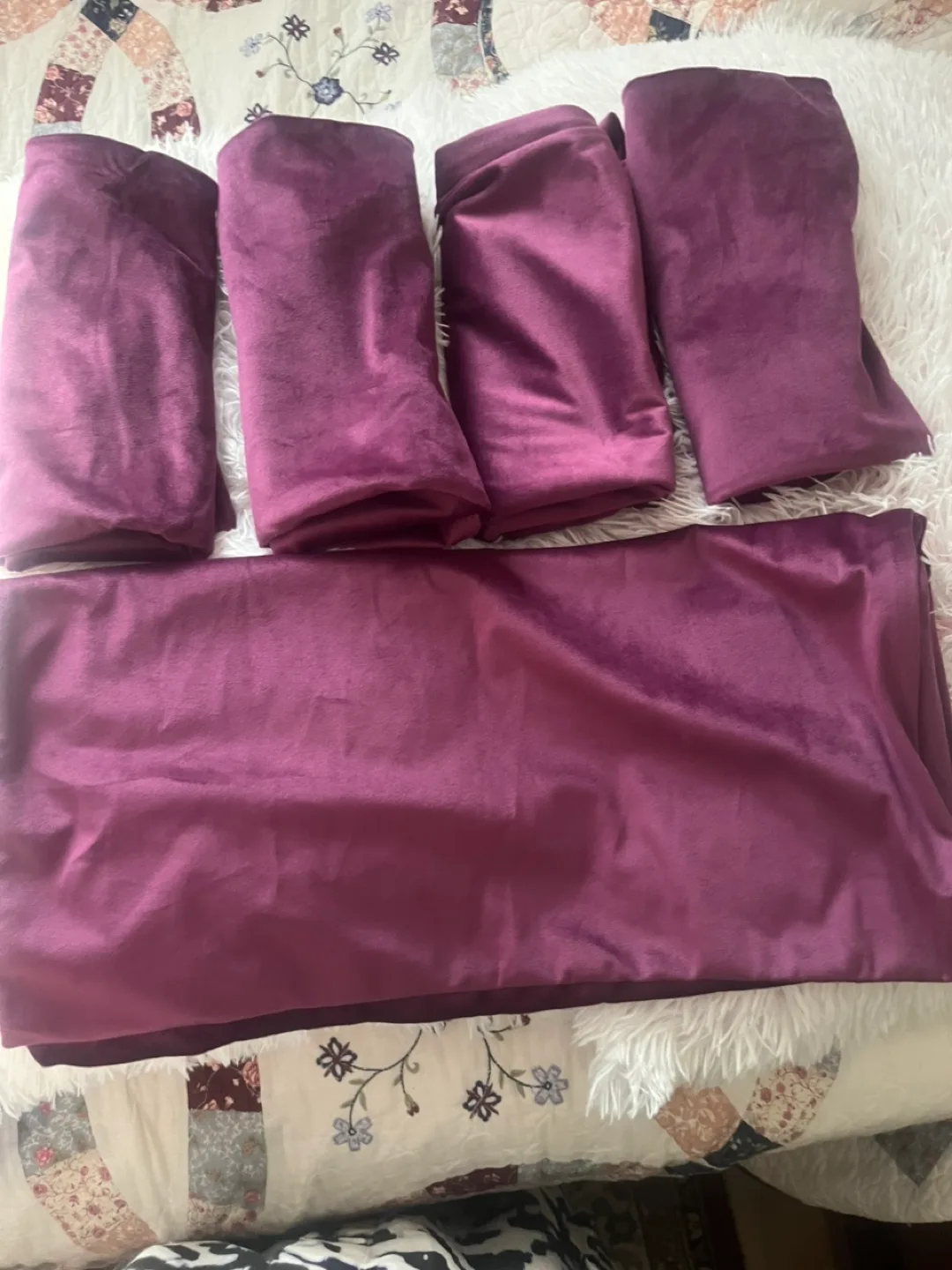 Purple Velvet Throw Pillow Covers (5) thumbnail