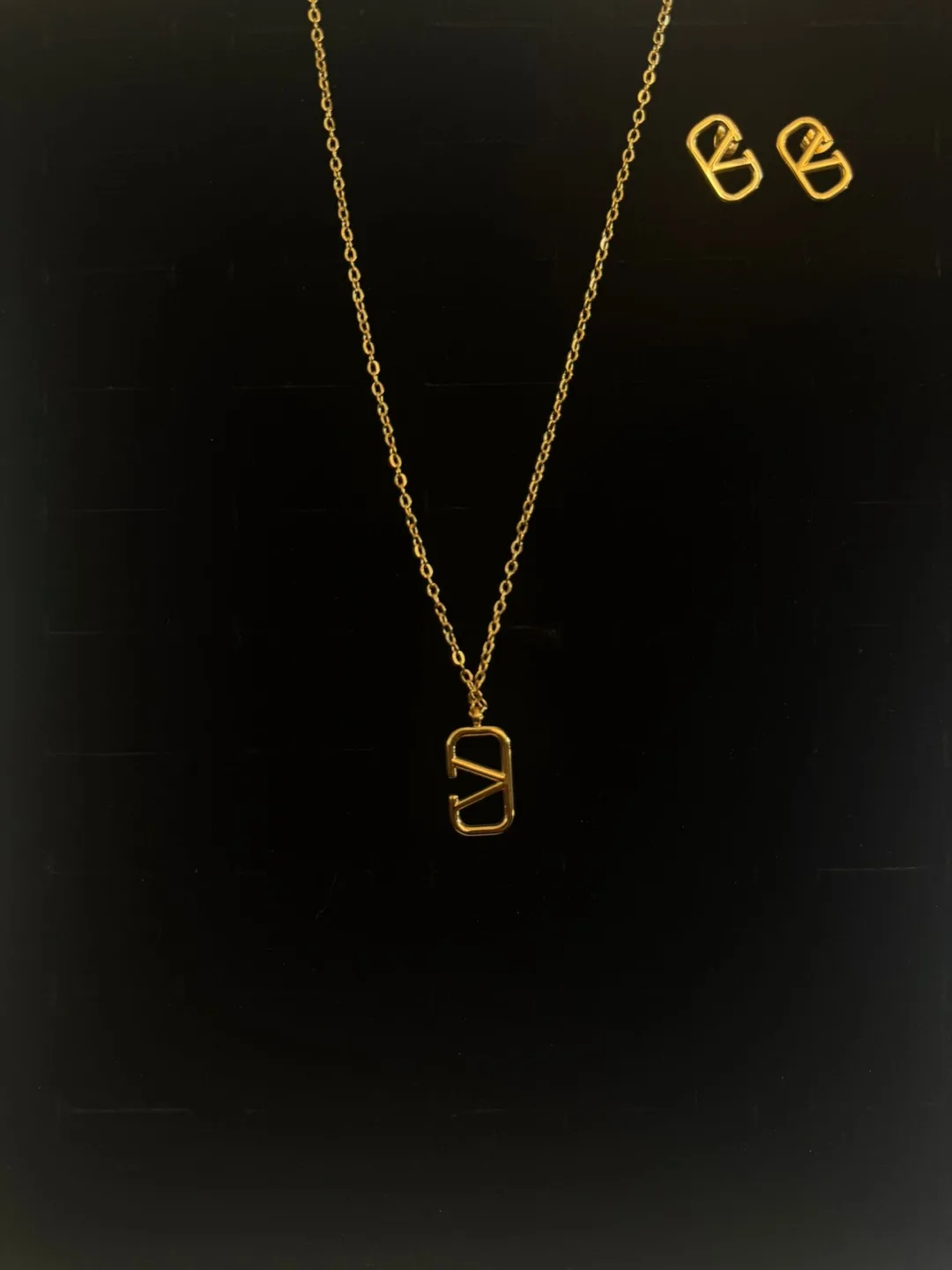 Valentino Necklace & Earrings Set gold plated thumbnail