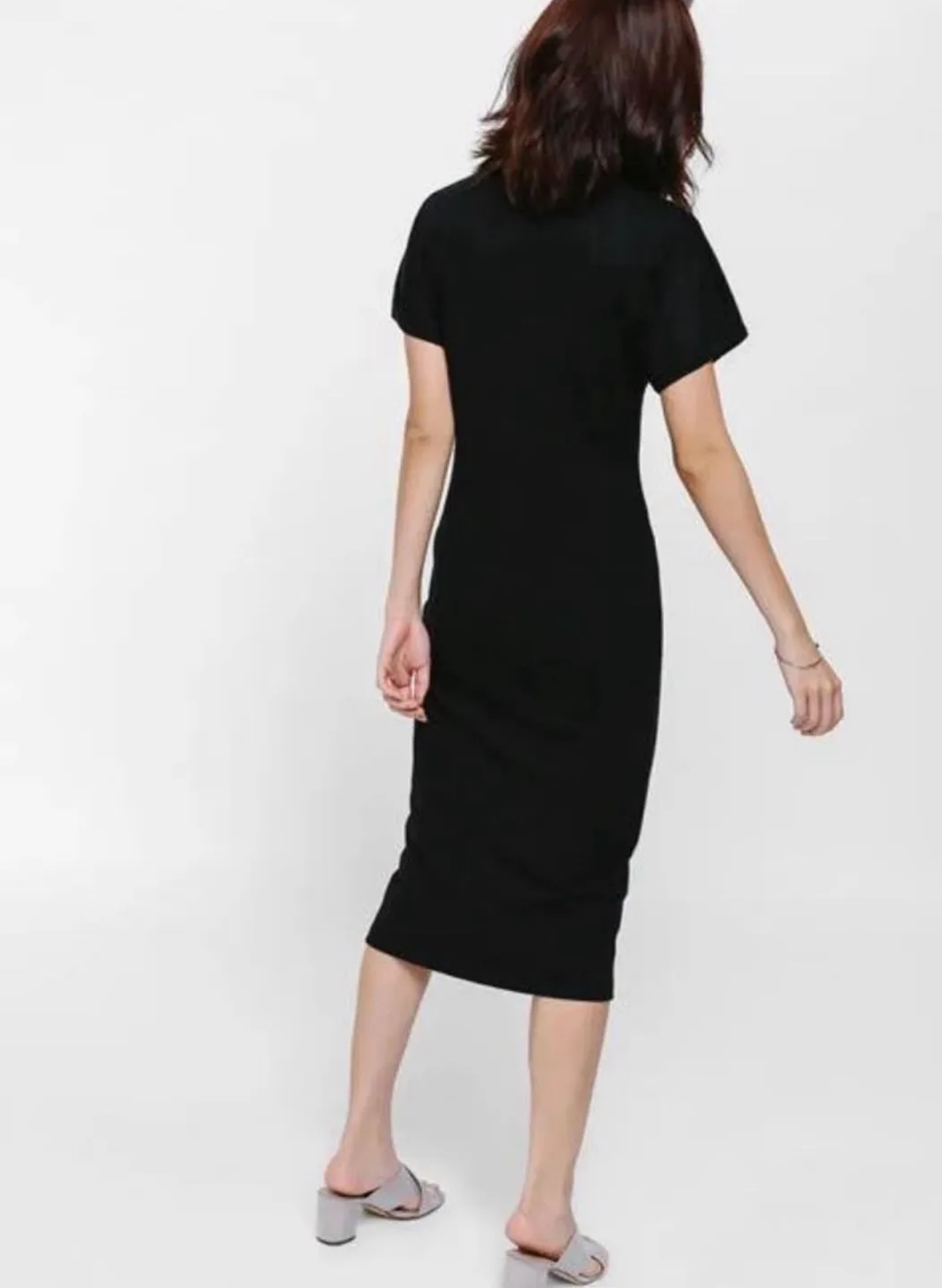 Love Bonito Turtleneck Knit Midi Dress in Black image indicator(3)