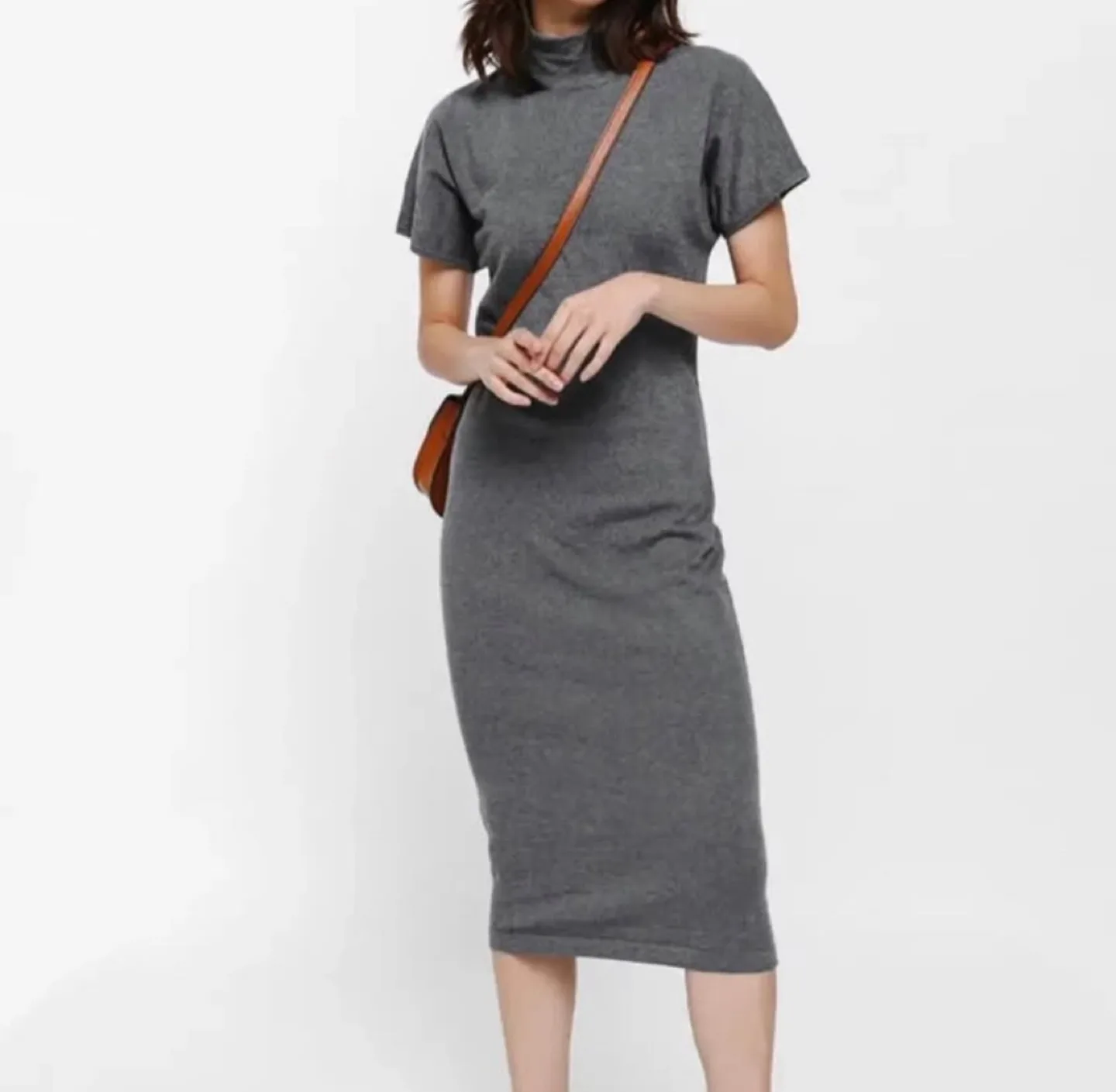 Love Bonito Turtleneck Knit Midi Dress in Black thumbnail