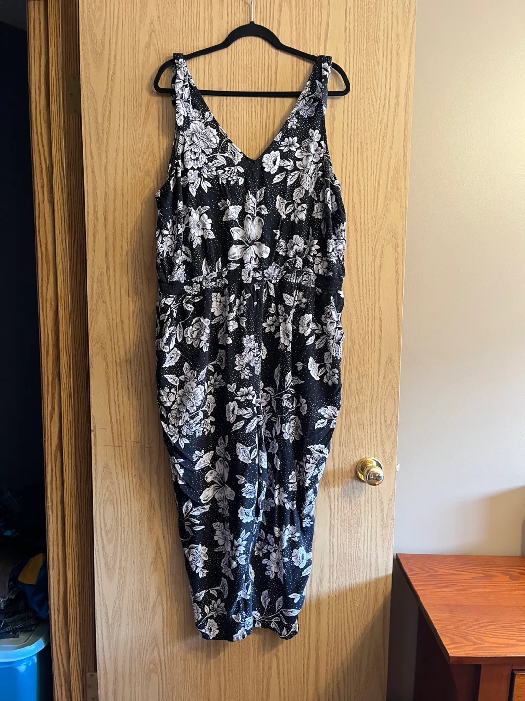 ADDITION ELLE MONTREAL 1980 BLACK & WHITE JUMPSUIT (Size 22) thumbnail