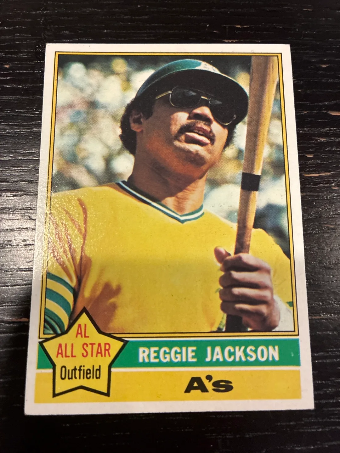 Reggie Jackson A's Baseball Card thumbnail