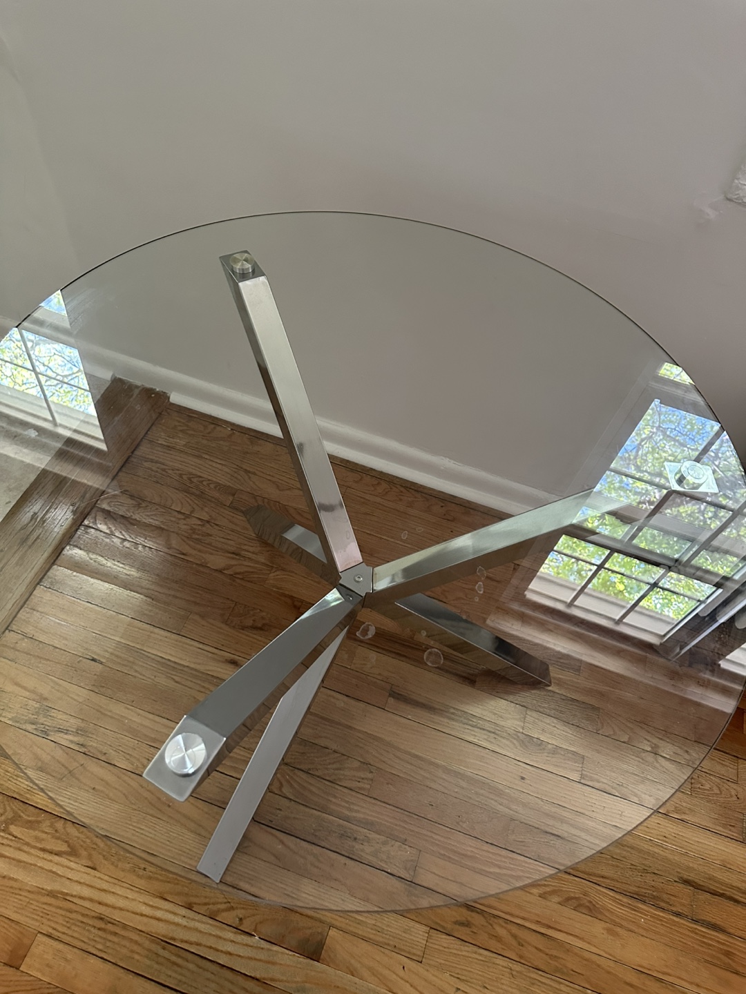 Glass Top Round Dining Table - photo 2