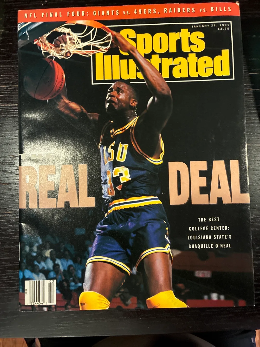 H4 1991 SHAQ FC Shaquille O’Neal LSU Sports Illustrated Jan 21 thumbnail