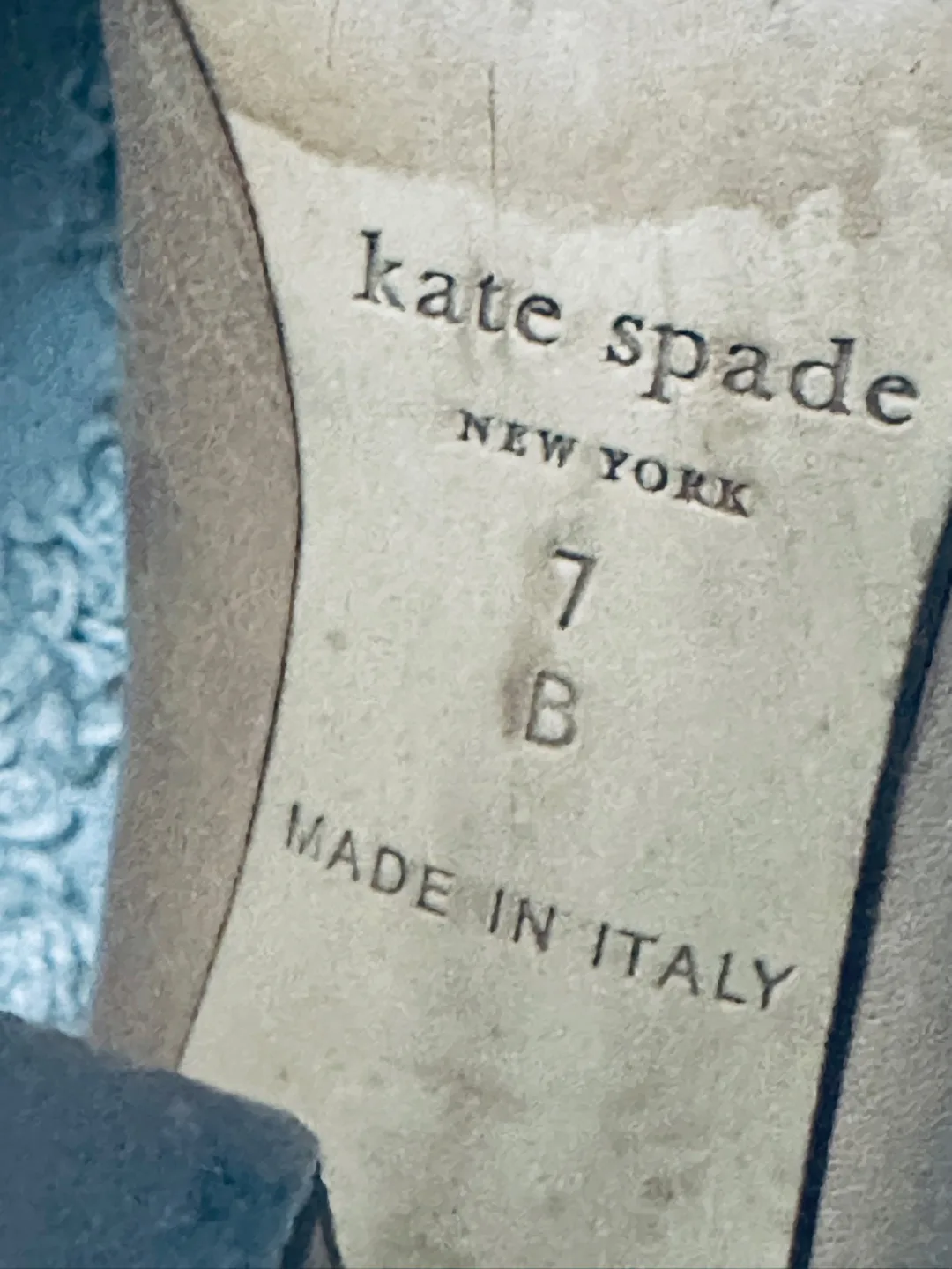 Kate Spade Beige Leather Heels with Floral Detail image indicator(7)