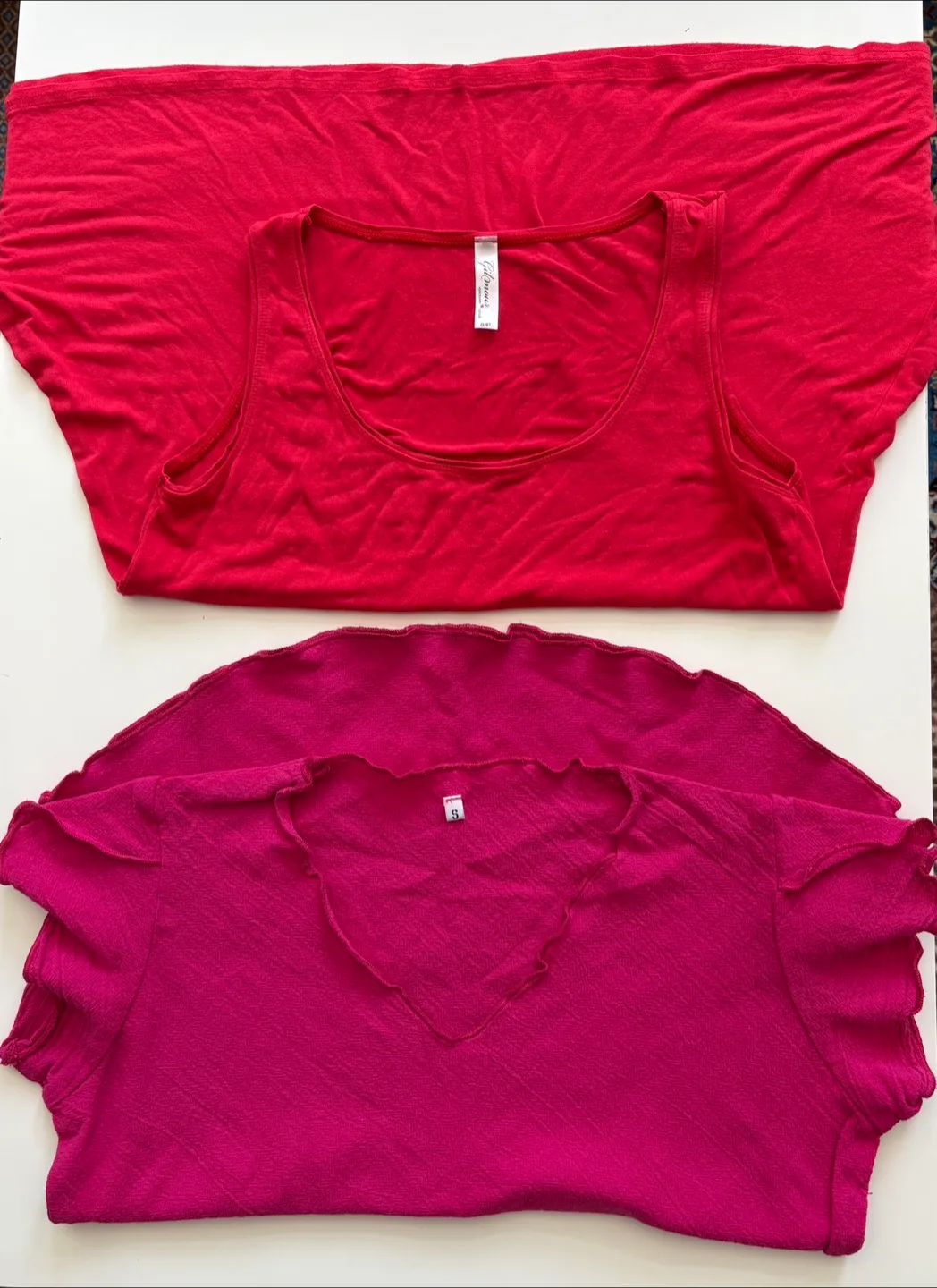 Two Ladies Tops - Red & Pink thumbnail