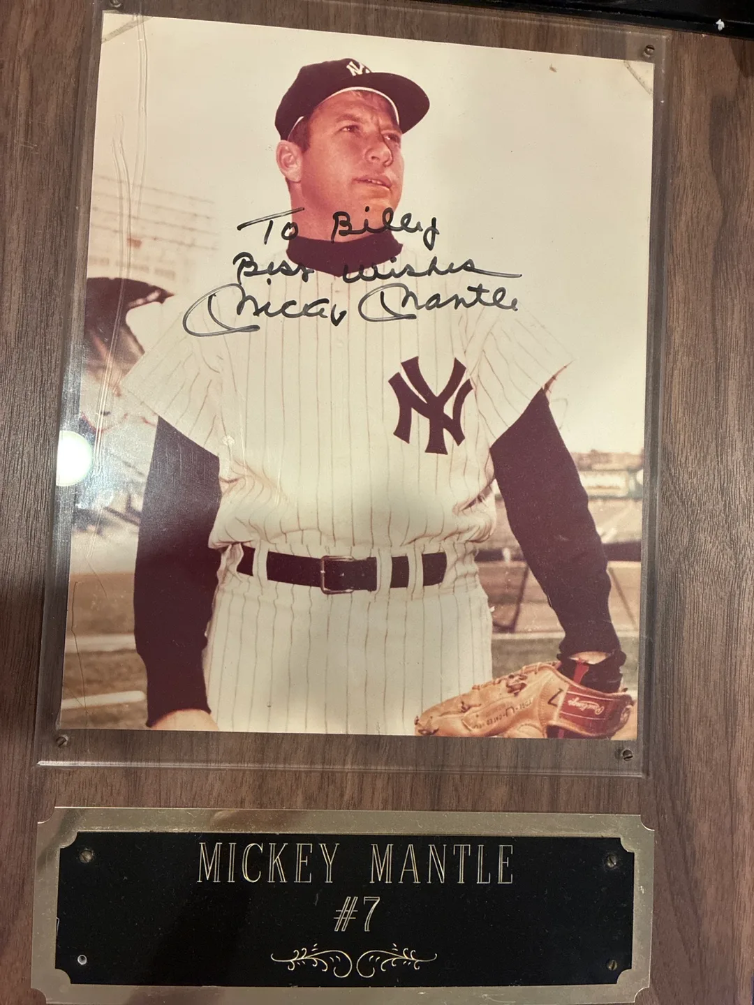 Mickey Mantle Signed 5x7 Photo Autograph 1956 thumbnail