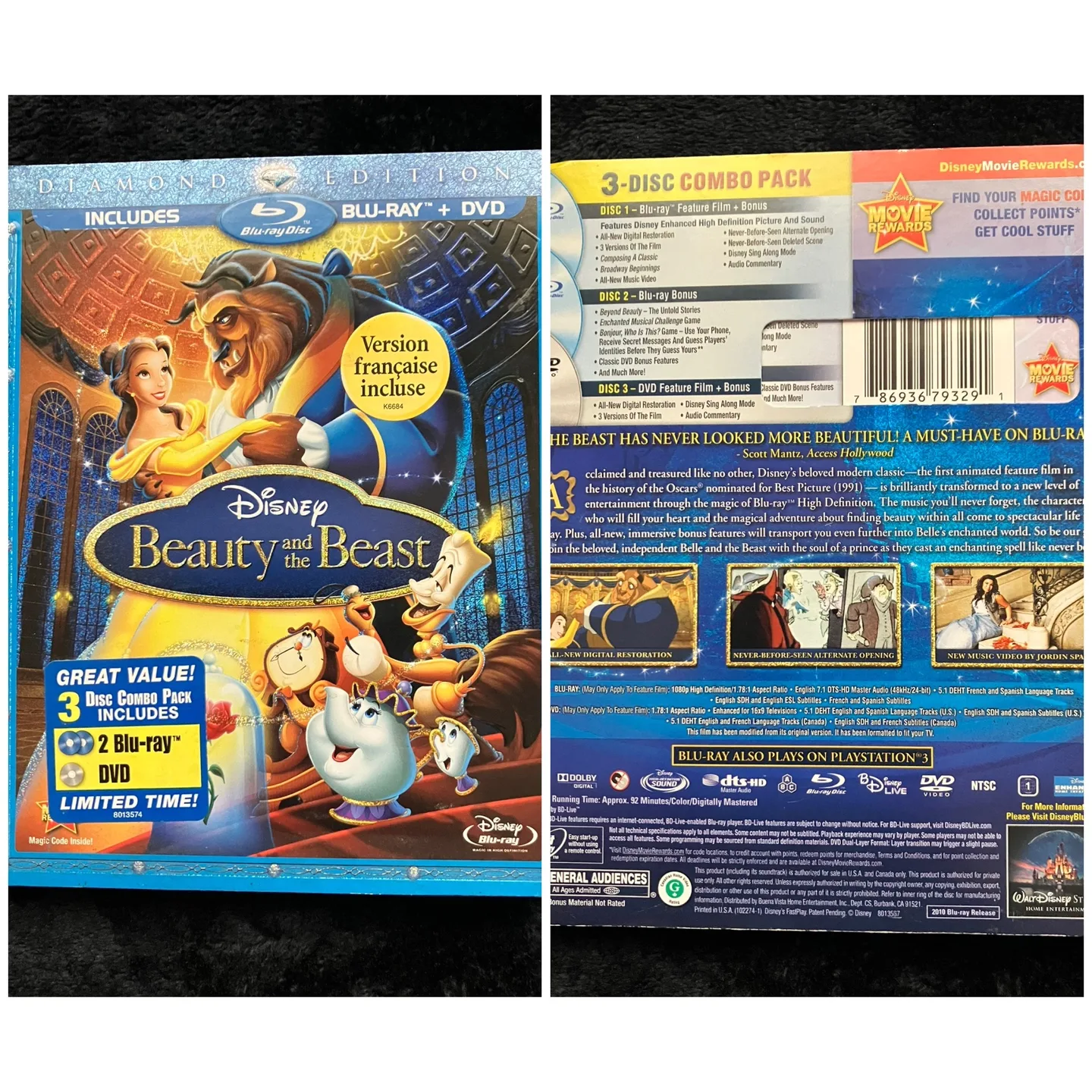 (Blu-ray) Disney Beauty And The Beast - Diamond Edition thumbnail