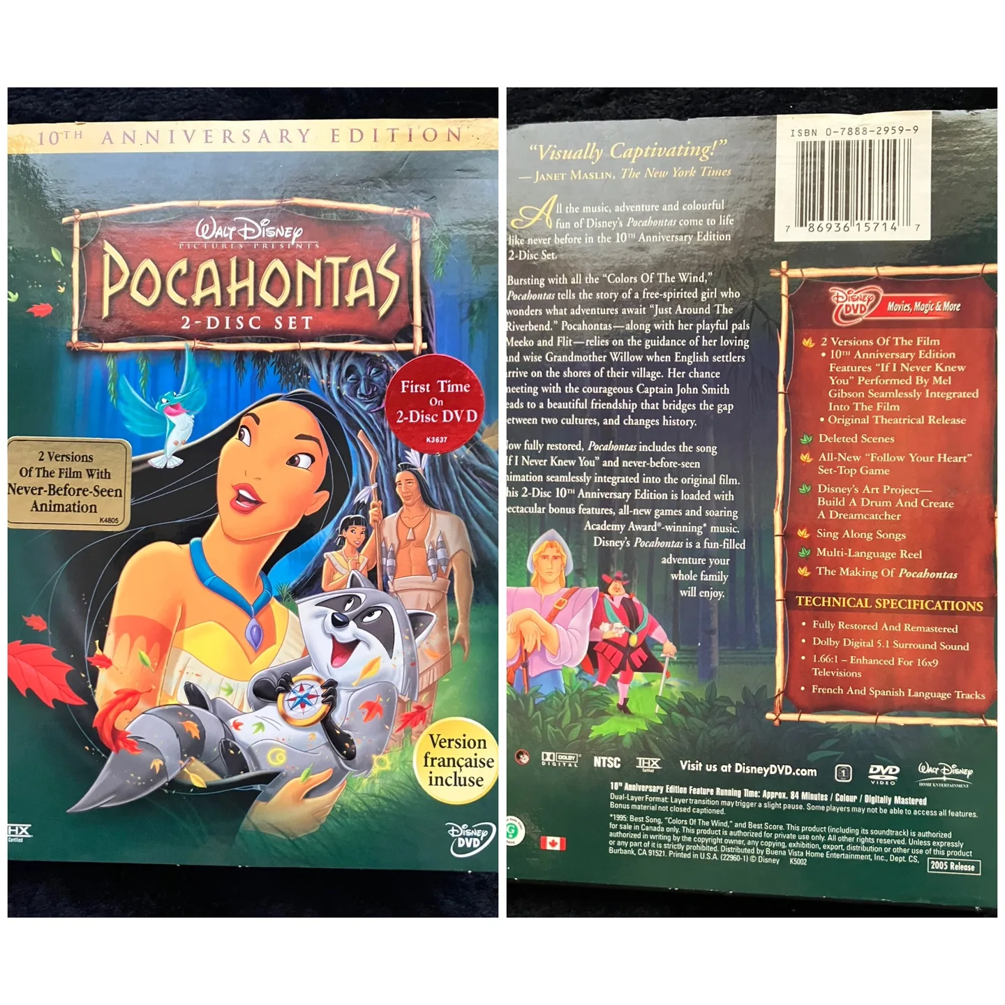(DVD$ Pocahontas - 10th Anniversary Edition thumbnail