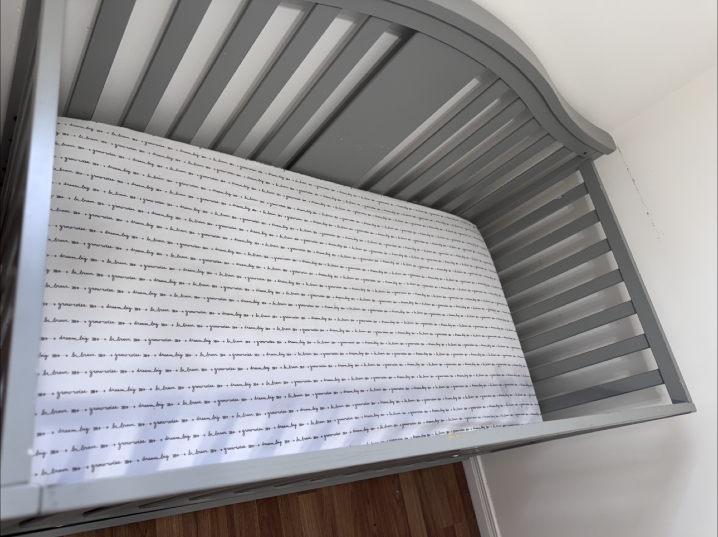 Grey Baby Crib with Mattress - photo 2