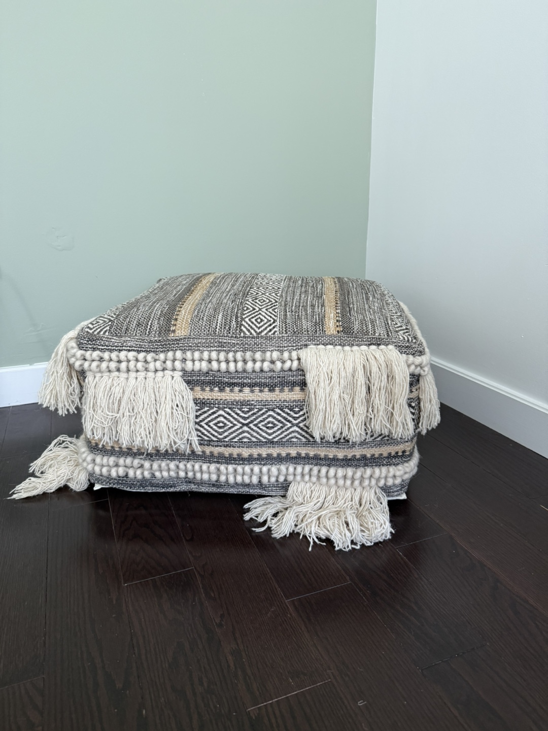 Boho-Style Pouf Ottoman - photo 2
