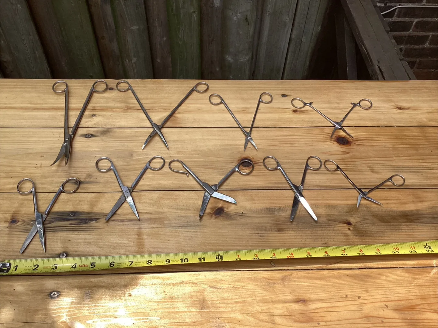 9 Vintage Surgical Scissors Set ! thumbnail