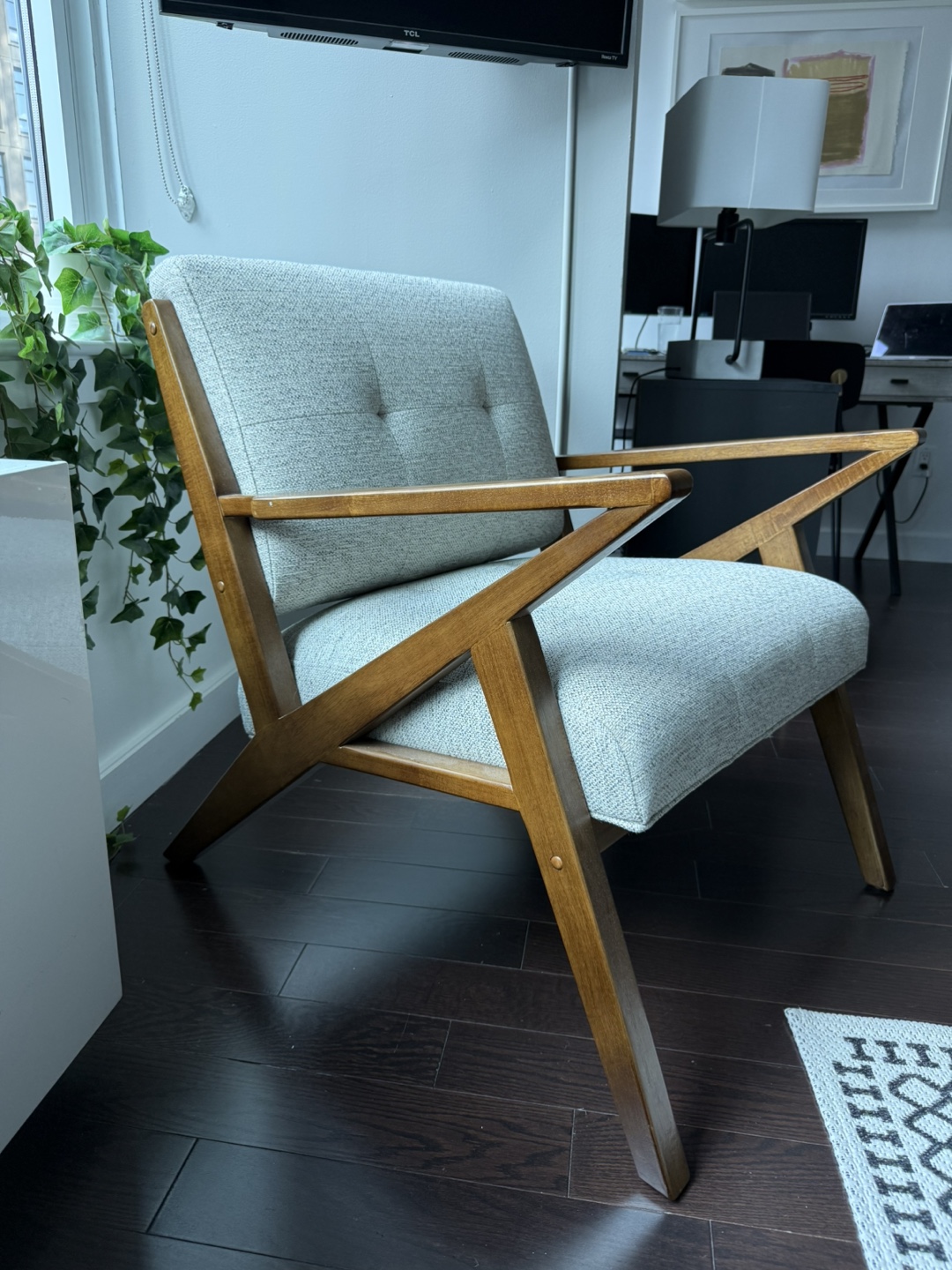 Accent Chair - Light Gray - photo 2