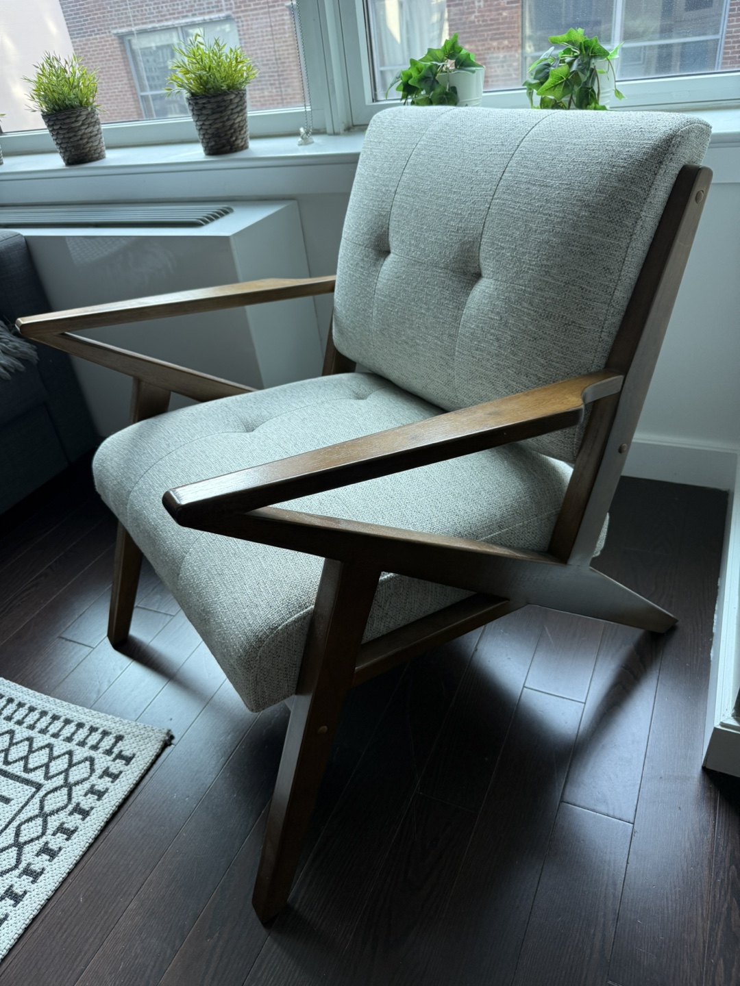 Accent Chair - Light Gray - photo 4
