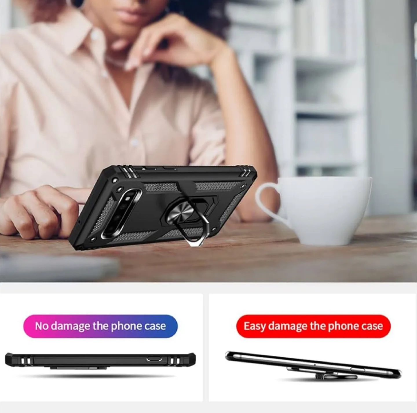 New Atump Samsung Galaxy S10 Plus Black Case image indicator(4)